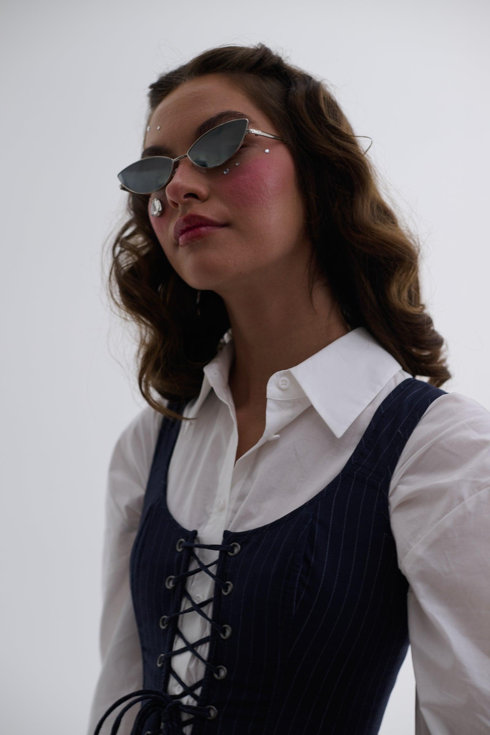 The Pinstripe Duchess Corset Product Image