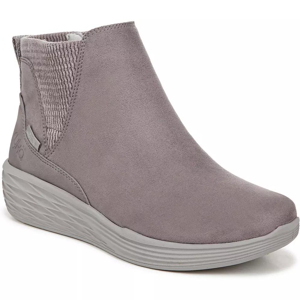 Ryka Noelle Next Zip Women's Wedge Boots, Size: 5 Medium, Gray Leather Product Image