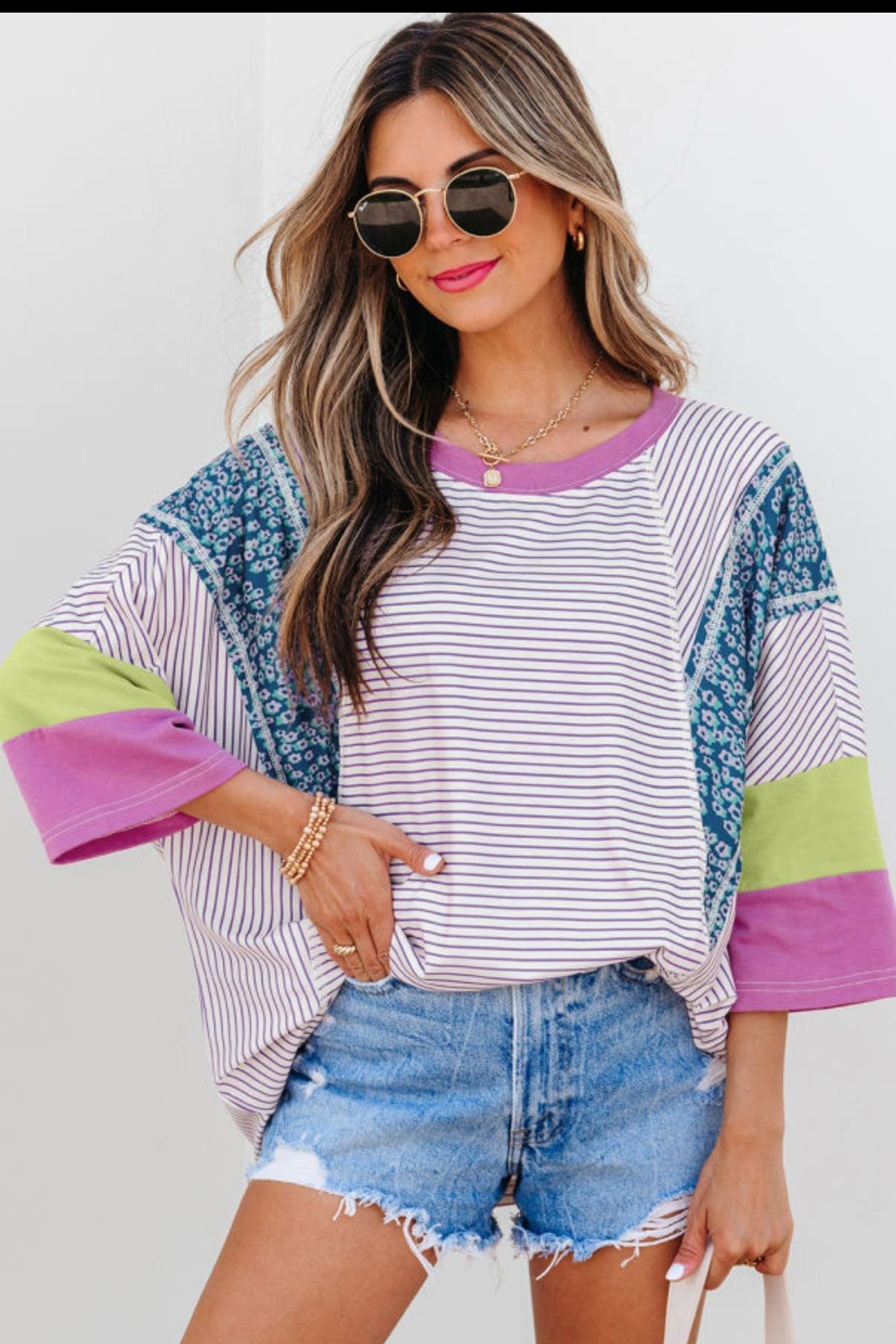 Colorblock Stripe Top Product Image