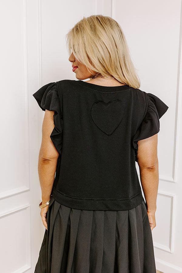 Country Club Meet Up Mini Dress in Black Curves Product Image