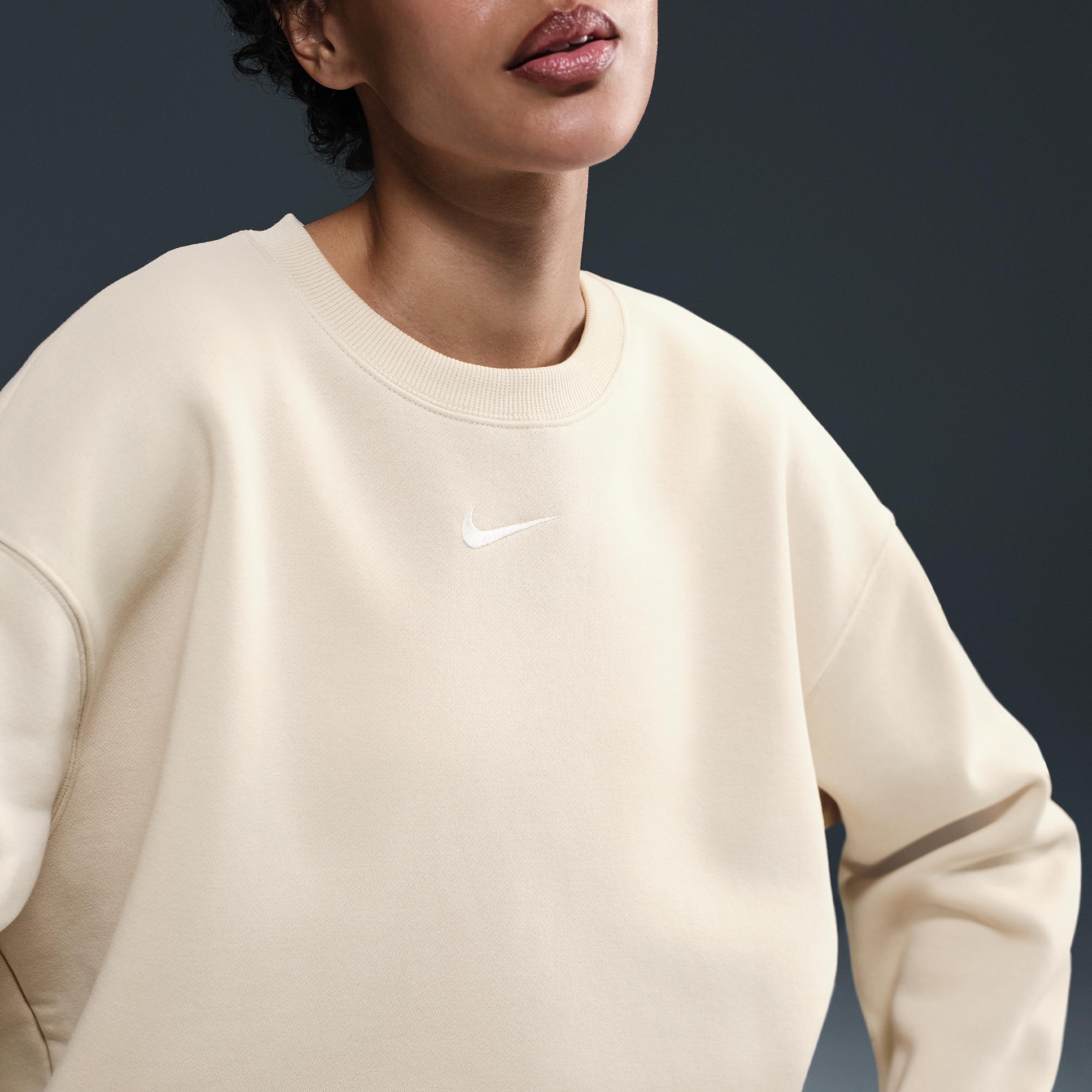 Womens Nike Sportswear Phoenix Fleece Oversized Crew-Neck Sweatshirt | FZ4270-104 Product Image