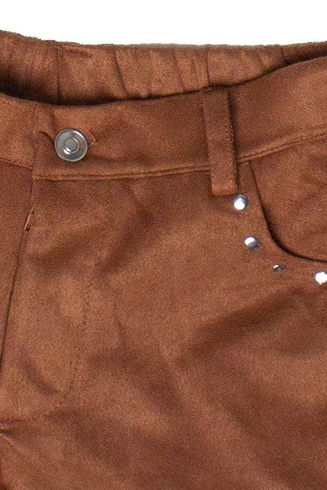 Faux Suede Nailhead Stud Mini Shorts Product Image