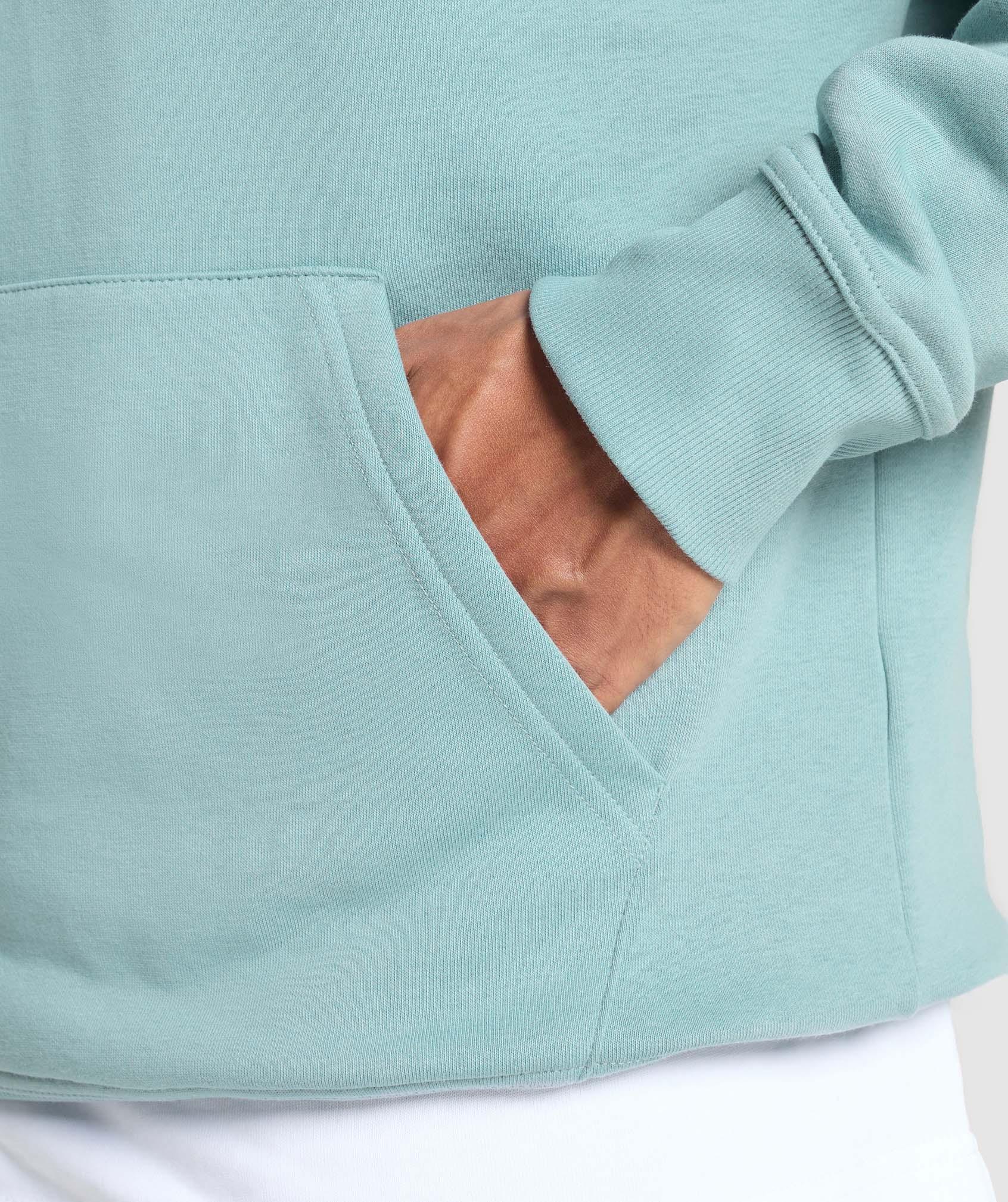 Gymshark Crest Oversized Hoodie - Rest Blue Male Product Image