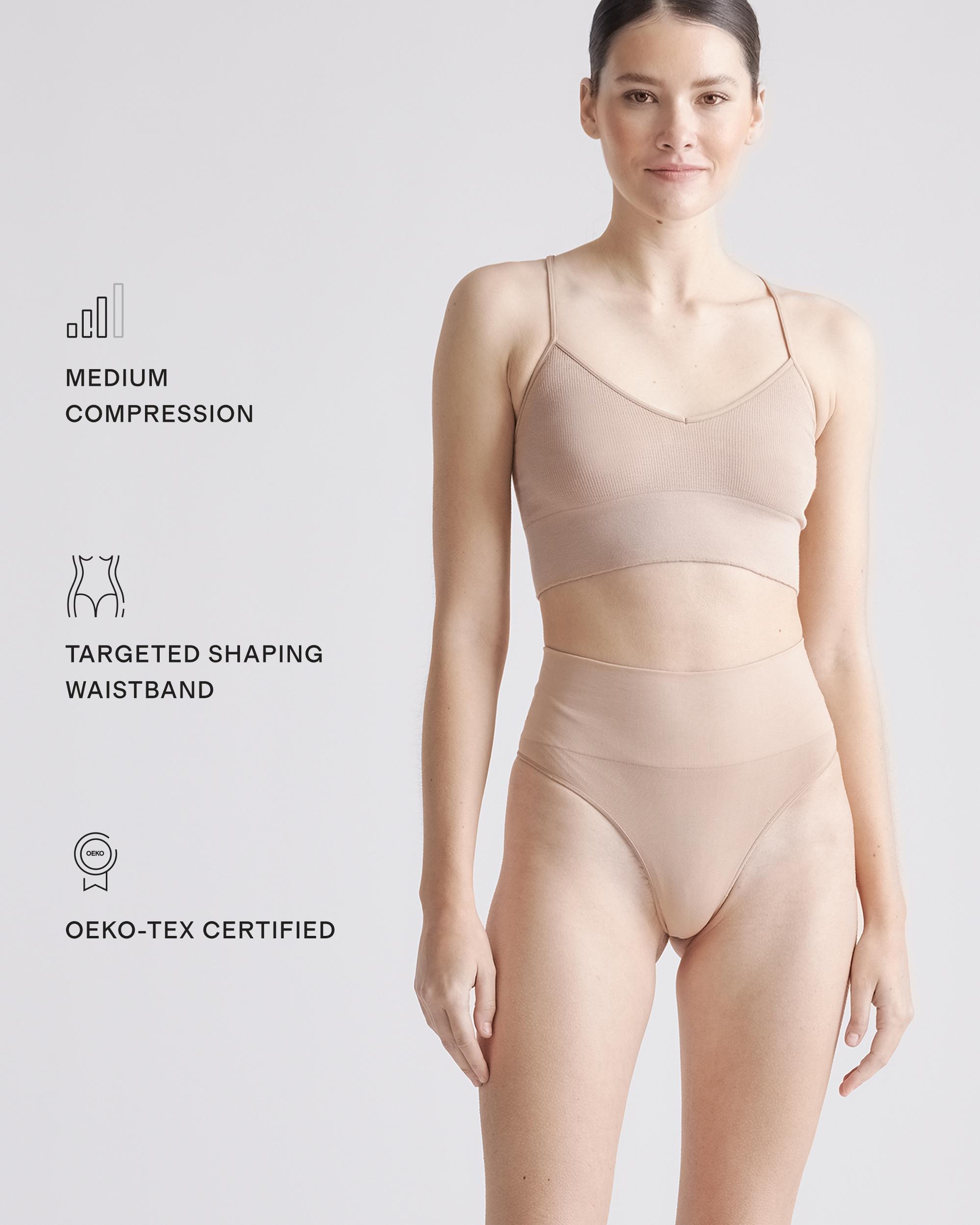 Quince | Women's Shaping High-Waisted Thong Nylon/Spandex Product Image