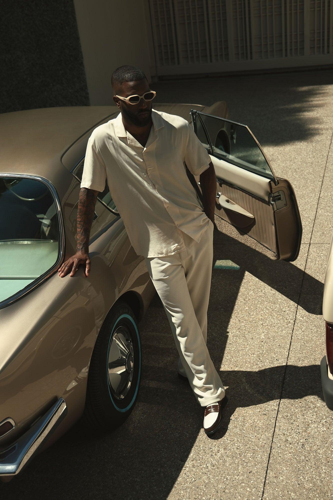 Turner Straight Trousers - Cream Product Image