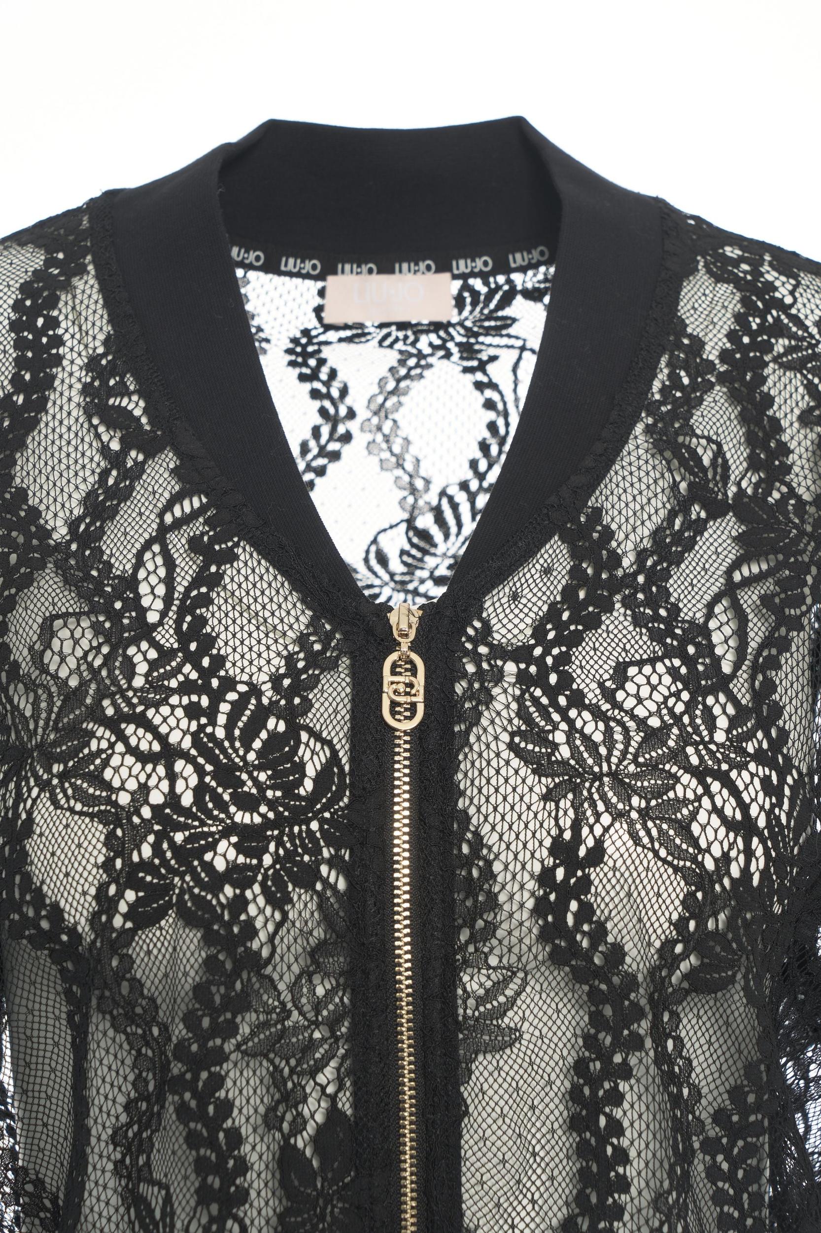 Bomber jacket with lace Product Image