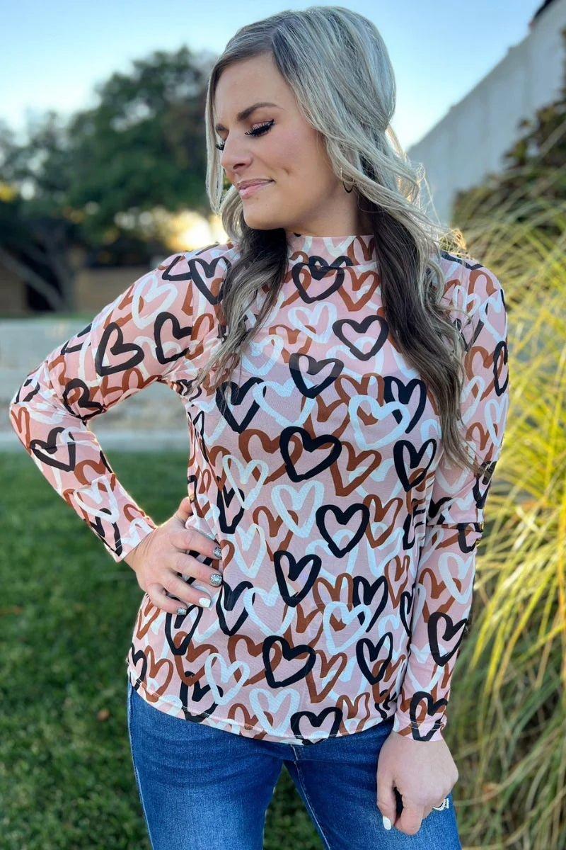 Sterling Kreek Cuter Than Cupid Mesh Top Product Image