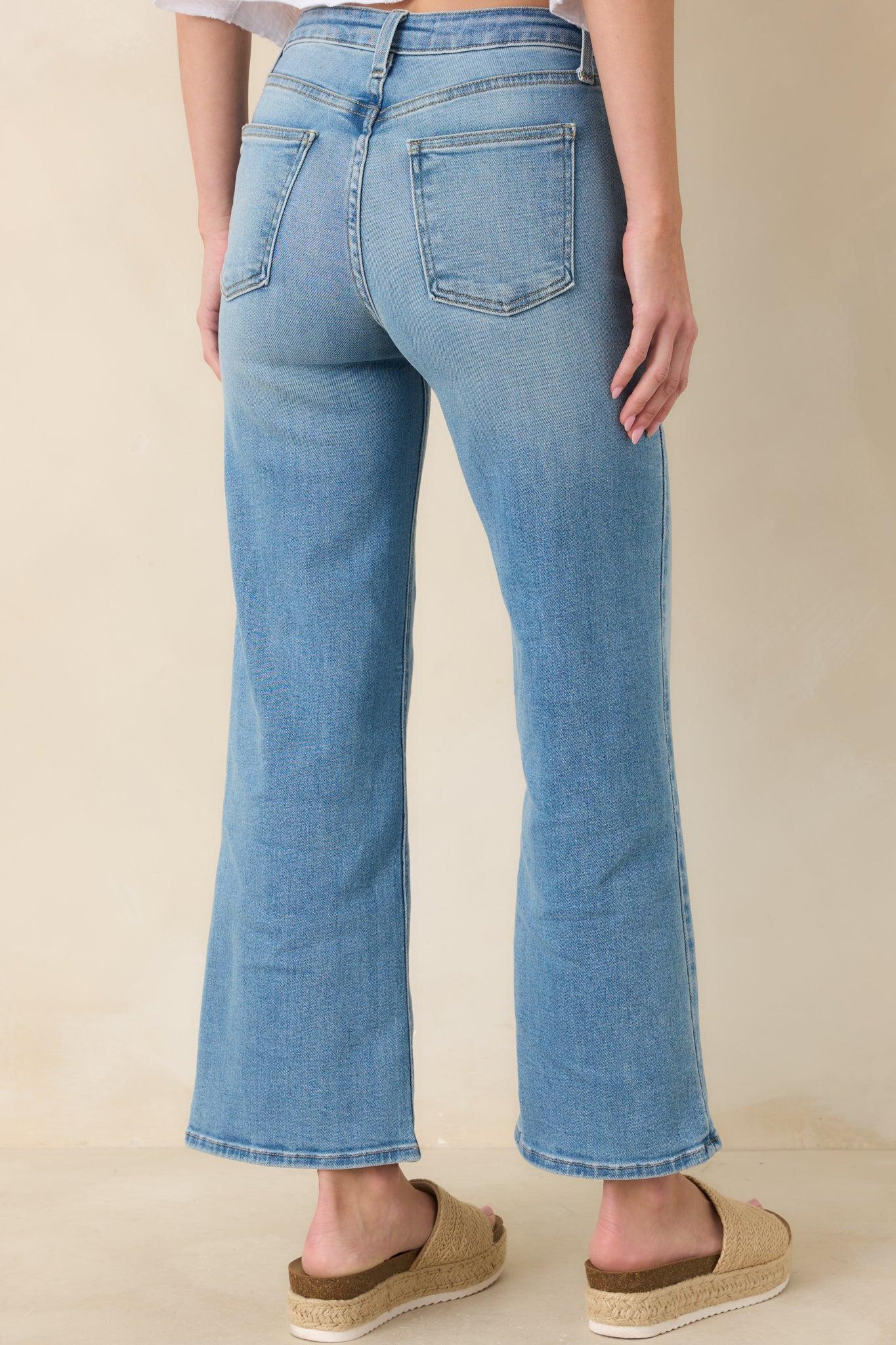 Always First Light Wash Wide Leg Jeans Product Image