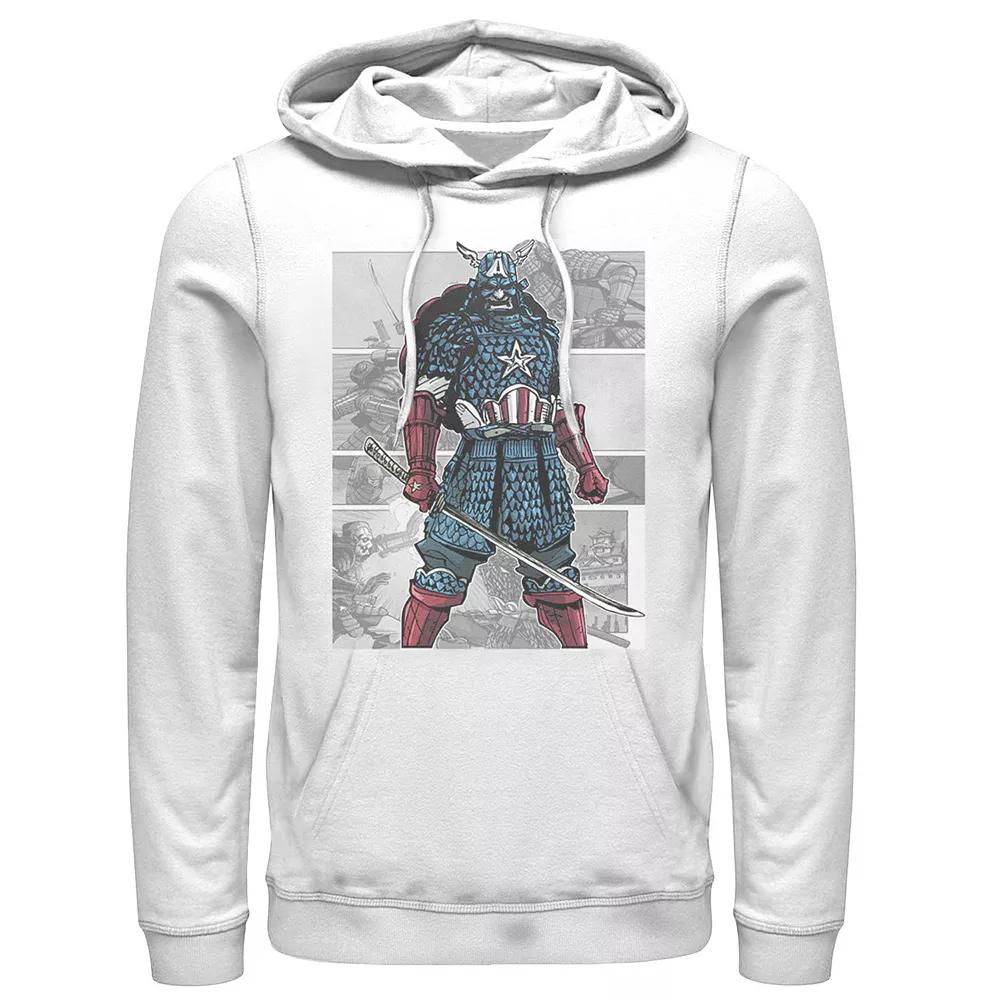 Men's Marvel Captain America Samurai Comic Scenes Graphic Hoodie,  Product Image