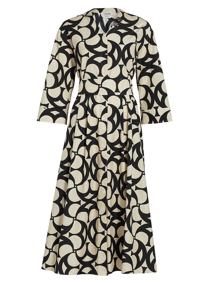 Womens Alice Abstract Cotton Midi-Dress Product Image