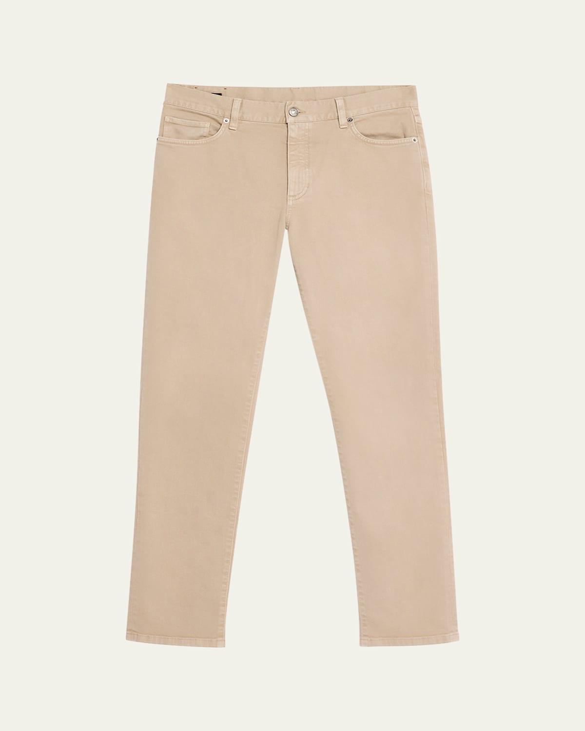 Mens Five-Pocket Colored Delave Pants Product Image