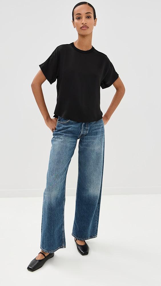 SIMKHAI Addy Knit Back T-Shirt | Shopbop Product Image