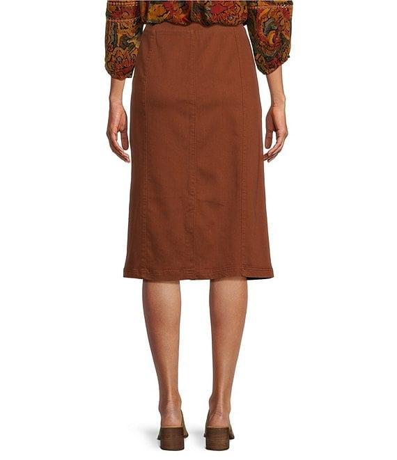 Intro Nia Denim Tummy Control Waist Pull-On Pencil Skirt Product Image