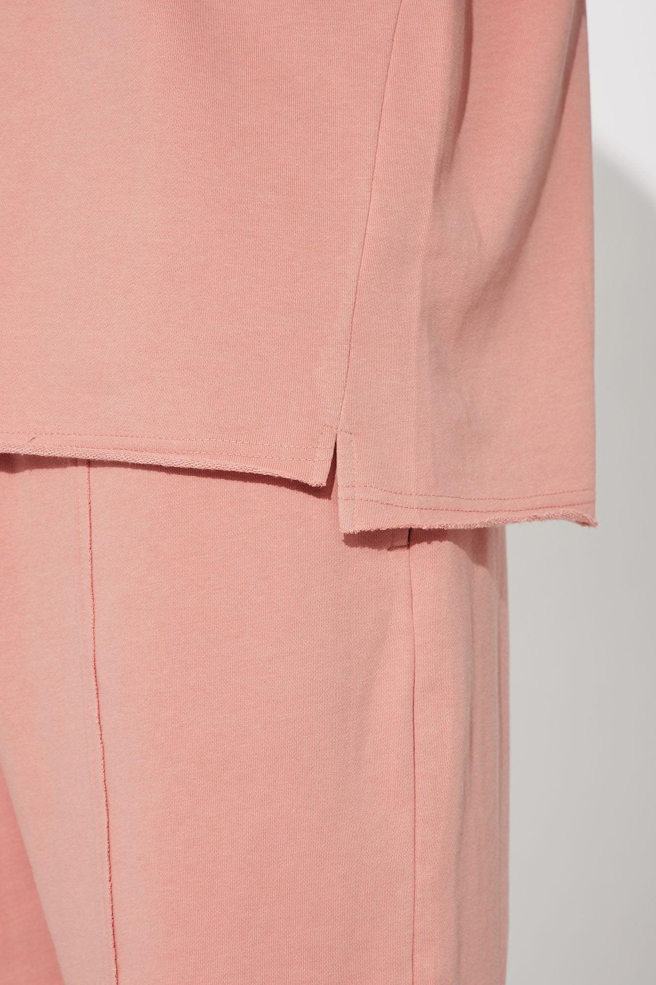 I Like How It Looks Oversized Terry Short Sleeve Tee - Mauve Product Image