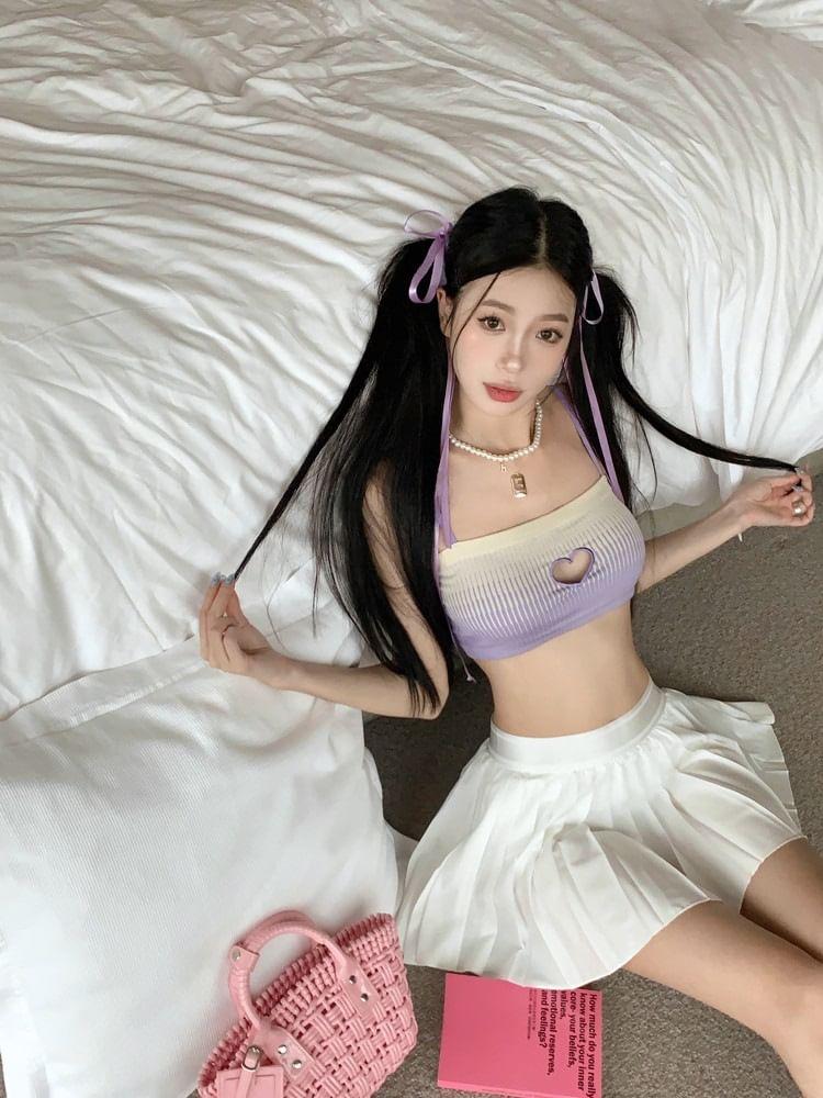 Heart Cutout Cropped Camisole Top Product Image