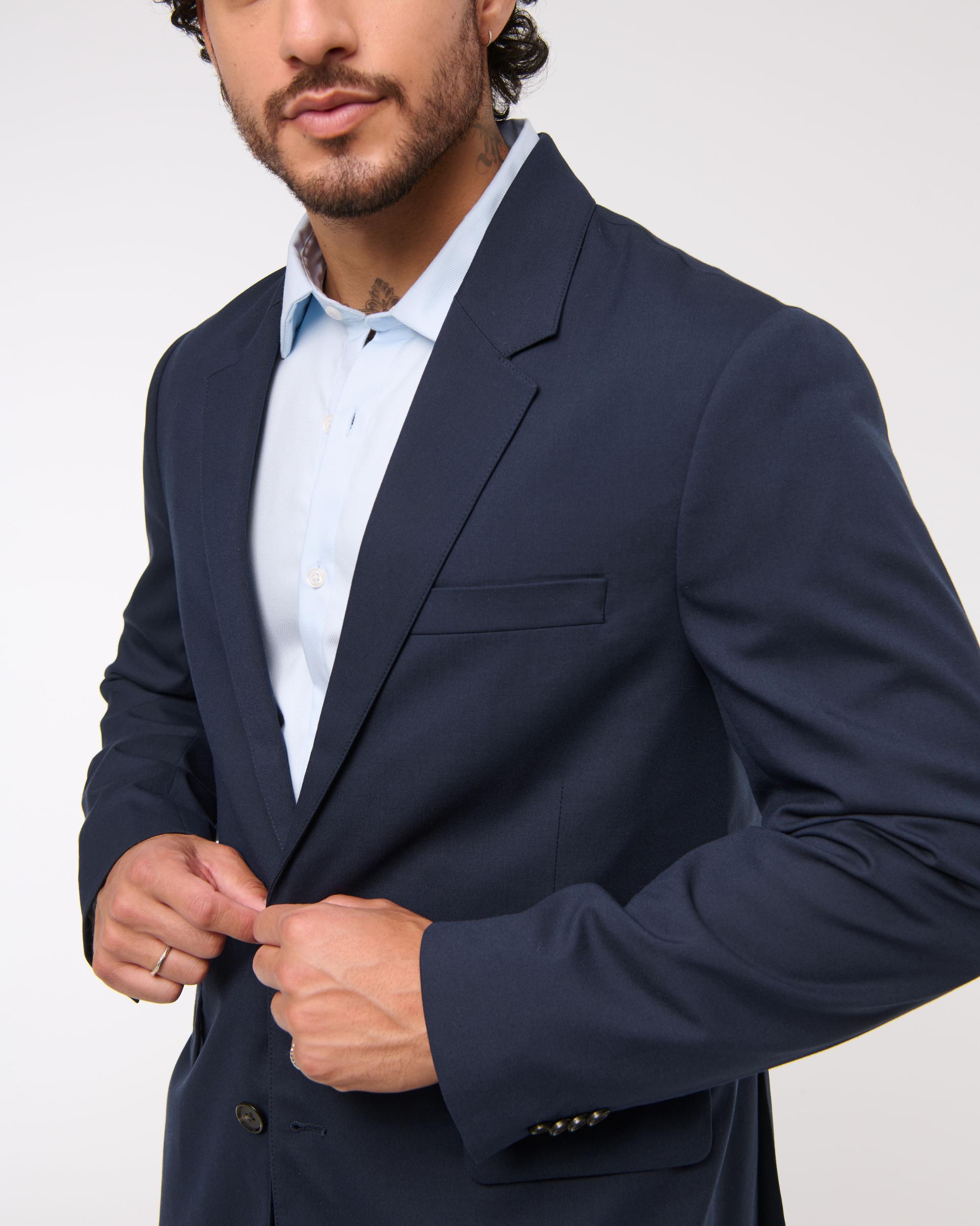 The A&F Collins Athletic Fit Linen-Blend Blazer Product Image