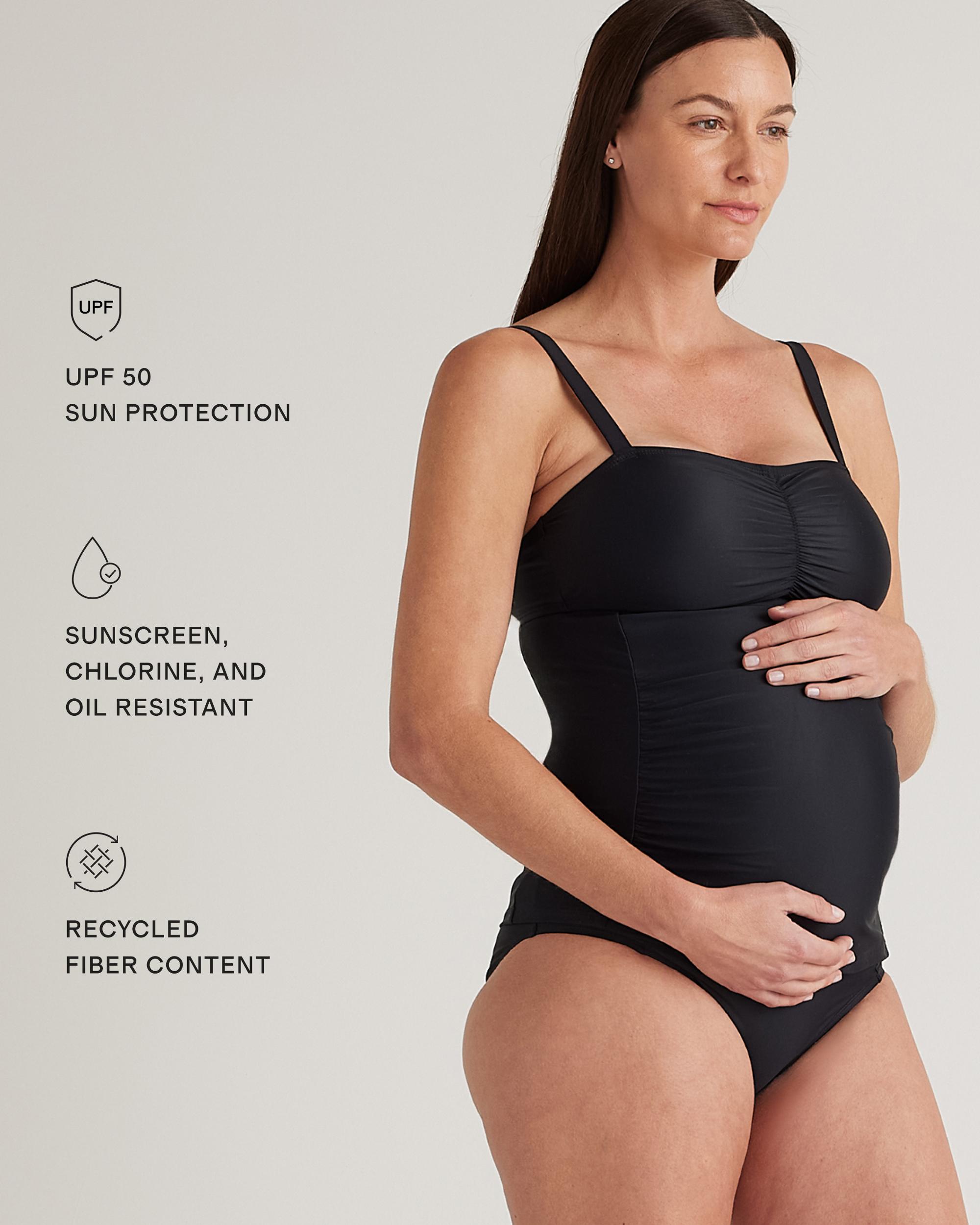 Quince | Women's Italian Maternity Two-Piece Tank Topini Swimsuit 78% Recycled Polyamide, 22% Spandex Product Image