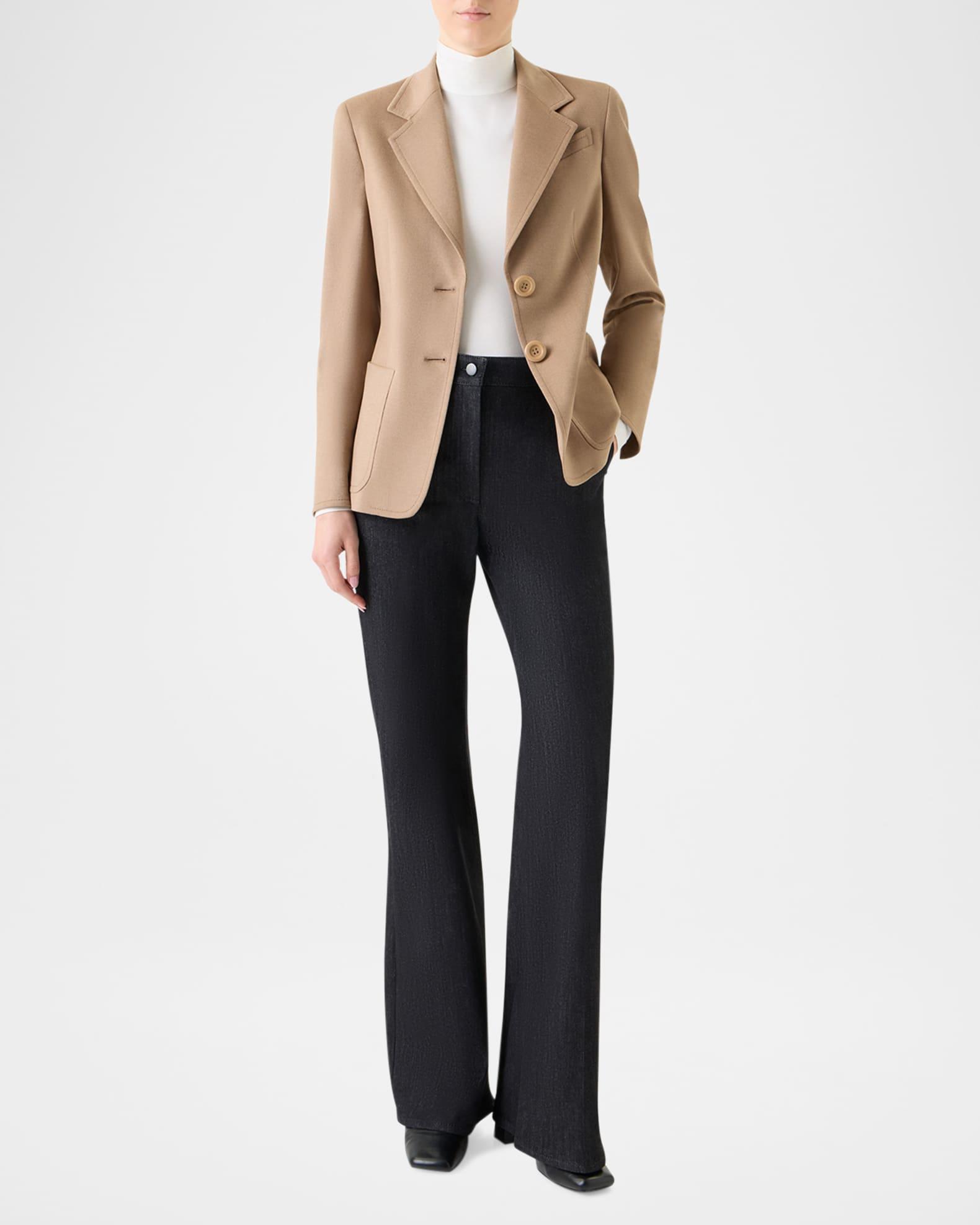 Cashmere-Wool Single-Breasted Blazer Jacket Product Image