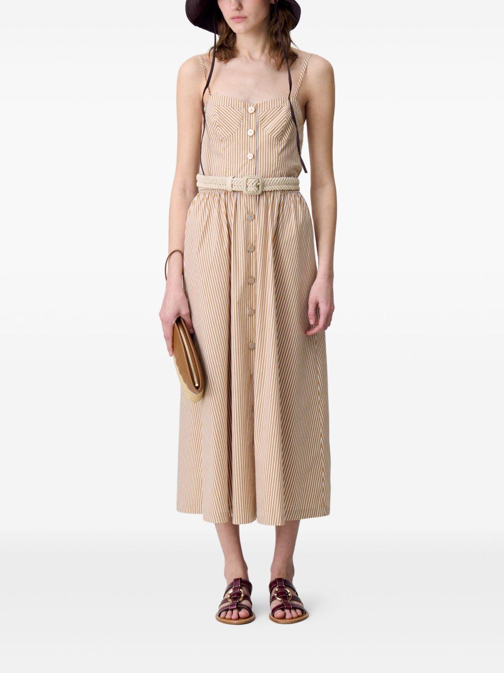 striped cotton dress Product Image