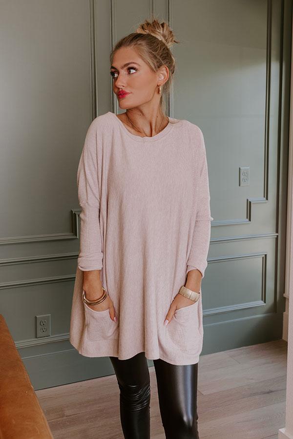 Always Cozy Sweater Top in Birch Product Image