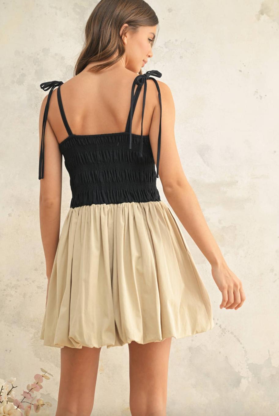Chloe Contrased Top Ballon Dress Product Image