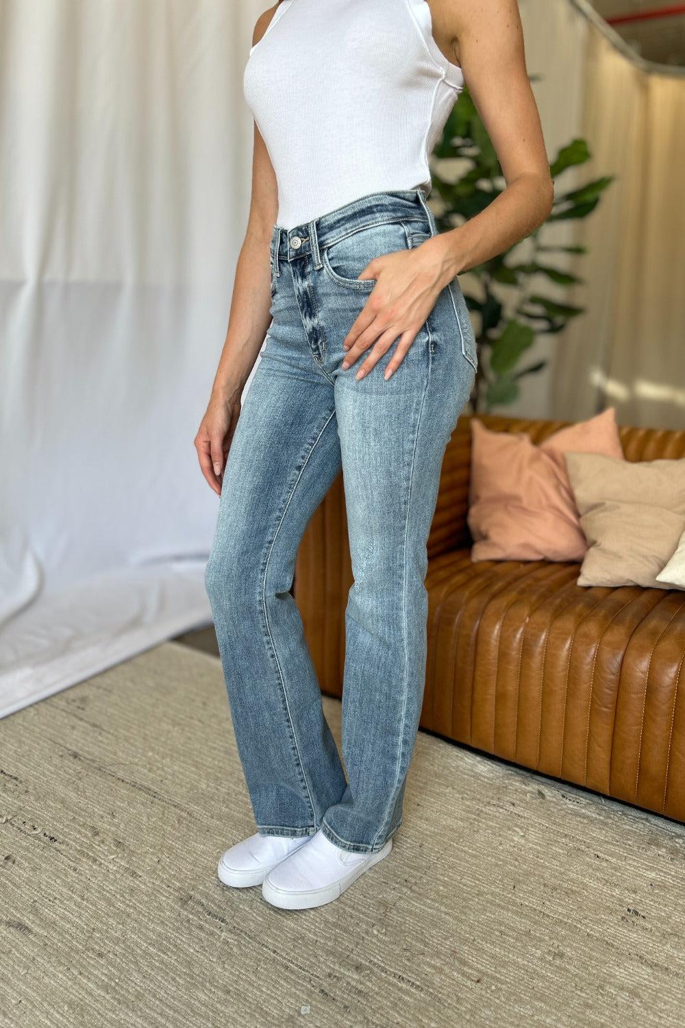 Renae Mid-Rise Nondistressed Bootcut Judy Blue Jeans - ONLINE EXCLUSIVE! Product Image