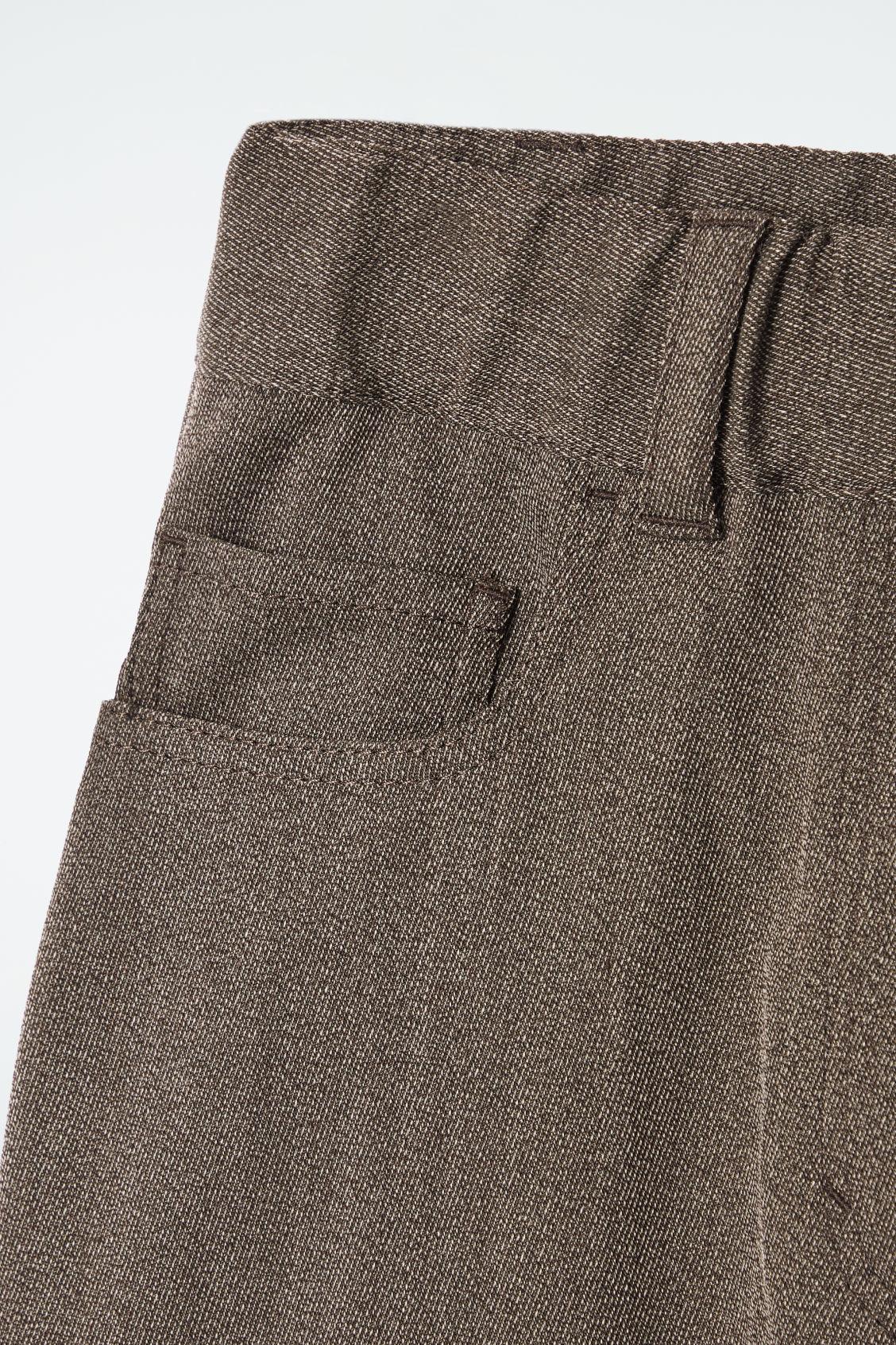 REGULAR WOOL-BLEND WIDE-LEG PANTS Product Image