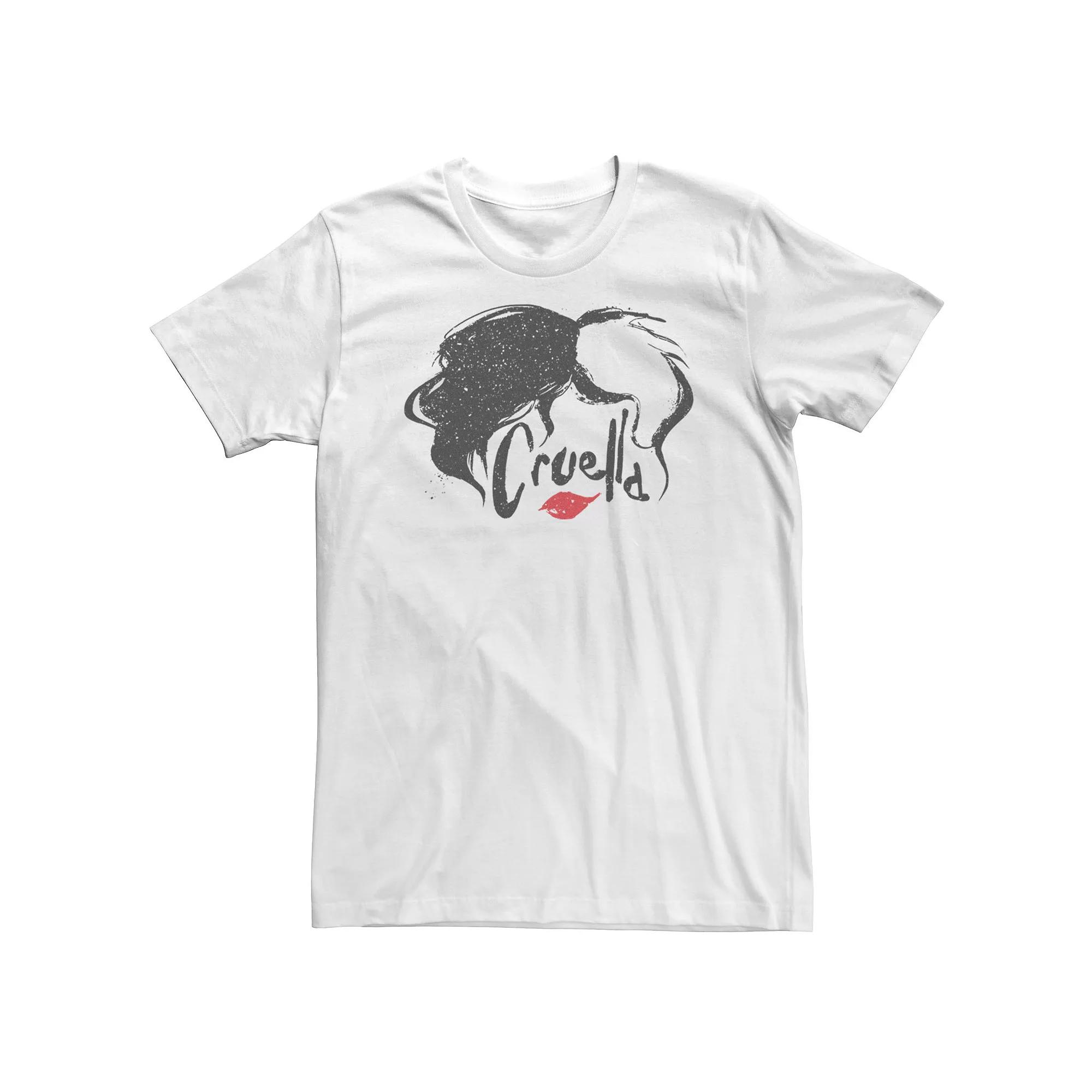 Big & Tall Disney Cruella Hair & Lips Logo Tee, Men's,  Product Image