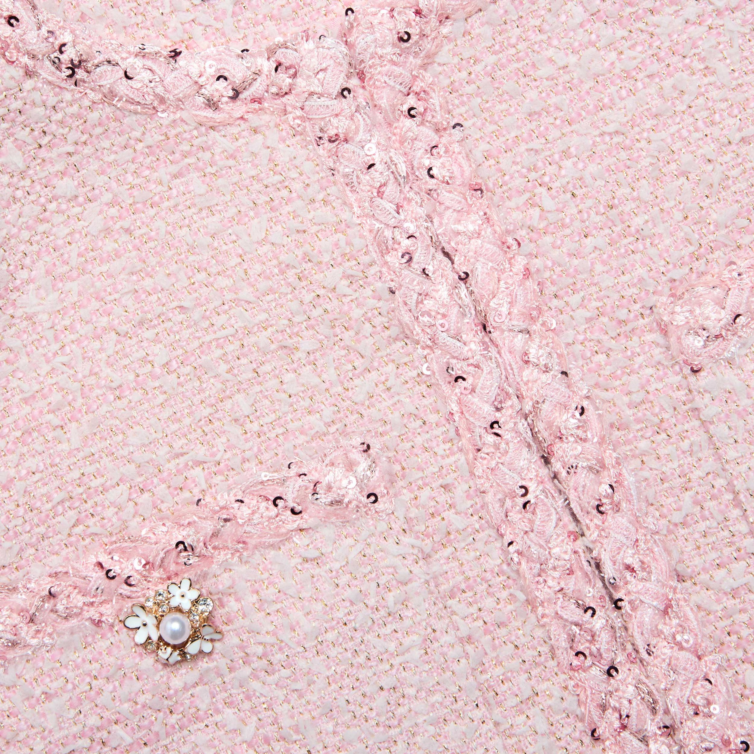 Pink Boucle Jacket Product Image