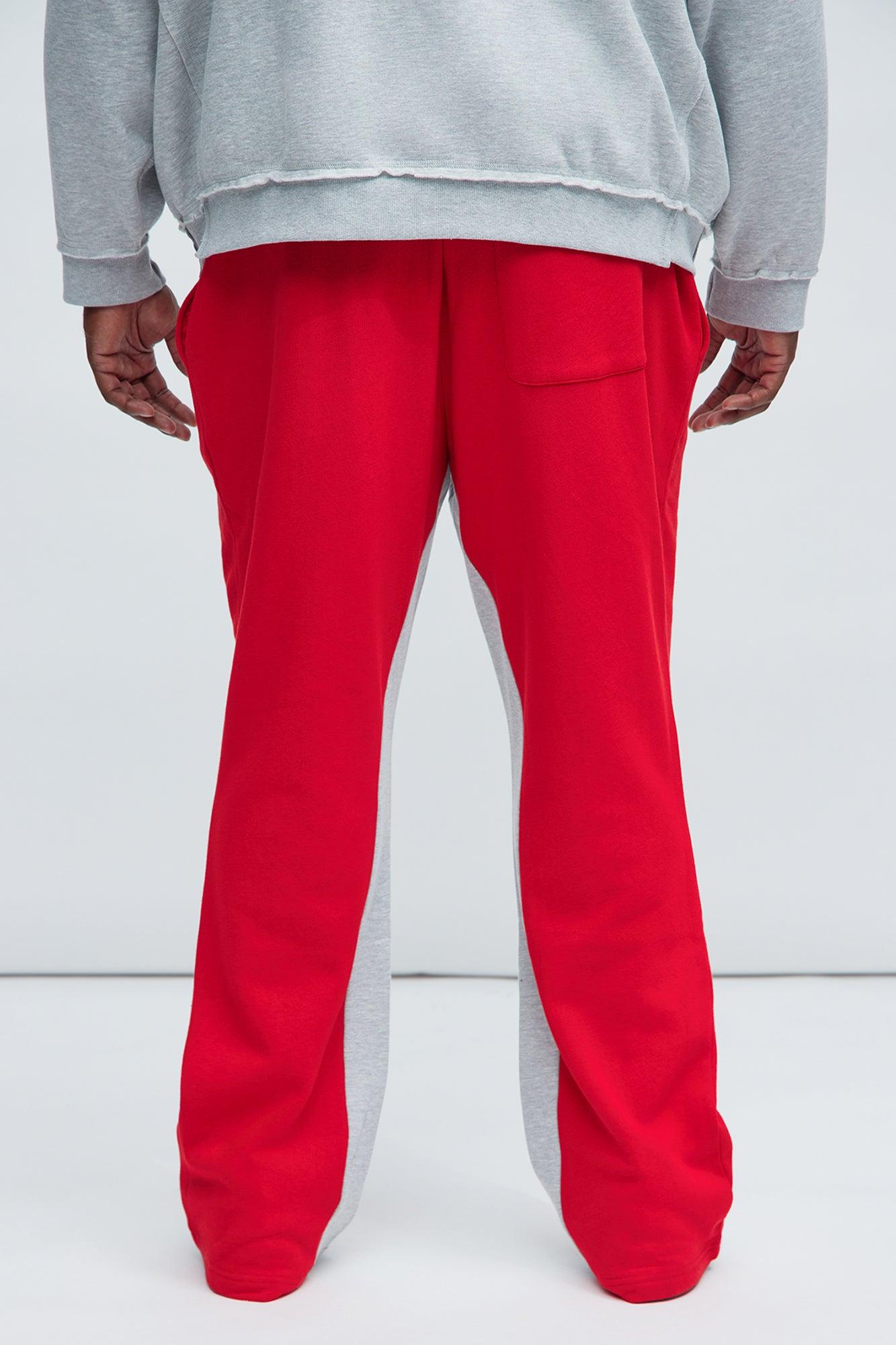 Tyson Number 3 Skinny Flare Sweatpants - Red/combo Product Image