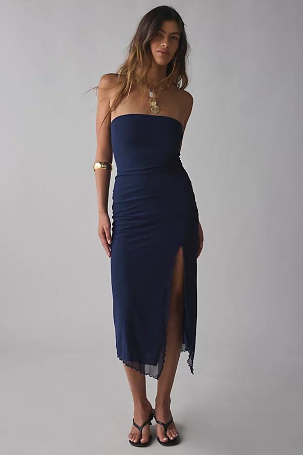 Urban Outfitters UO Samara Mesh Strapless Midi Dress Womens at Urban Outfitters Product Image