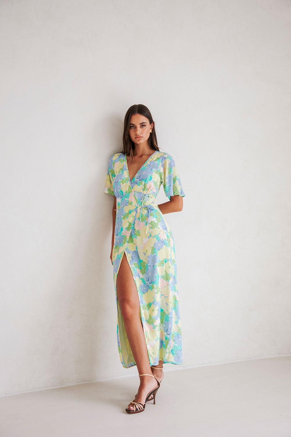 Aquitaine Wrap Dress - Floral Dream Product Image