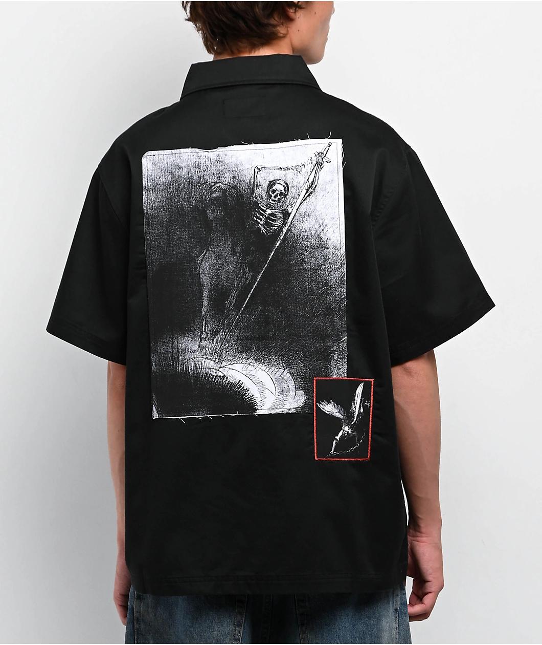 Welcome Dark Age Black Zip Work Shirt Product Image