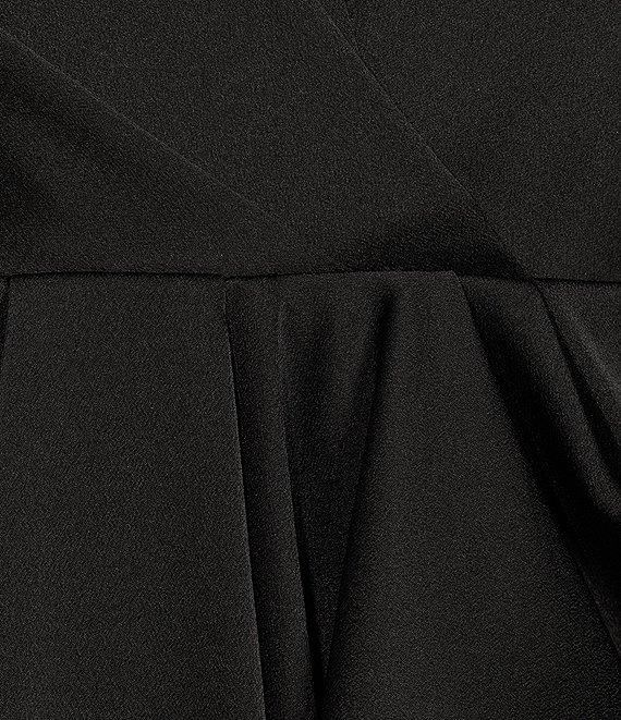 Alex Marie Hazel Surplice V-Neck Sleeveless Satin Asymmetrical Hem Midi Dress Product Image