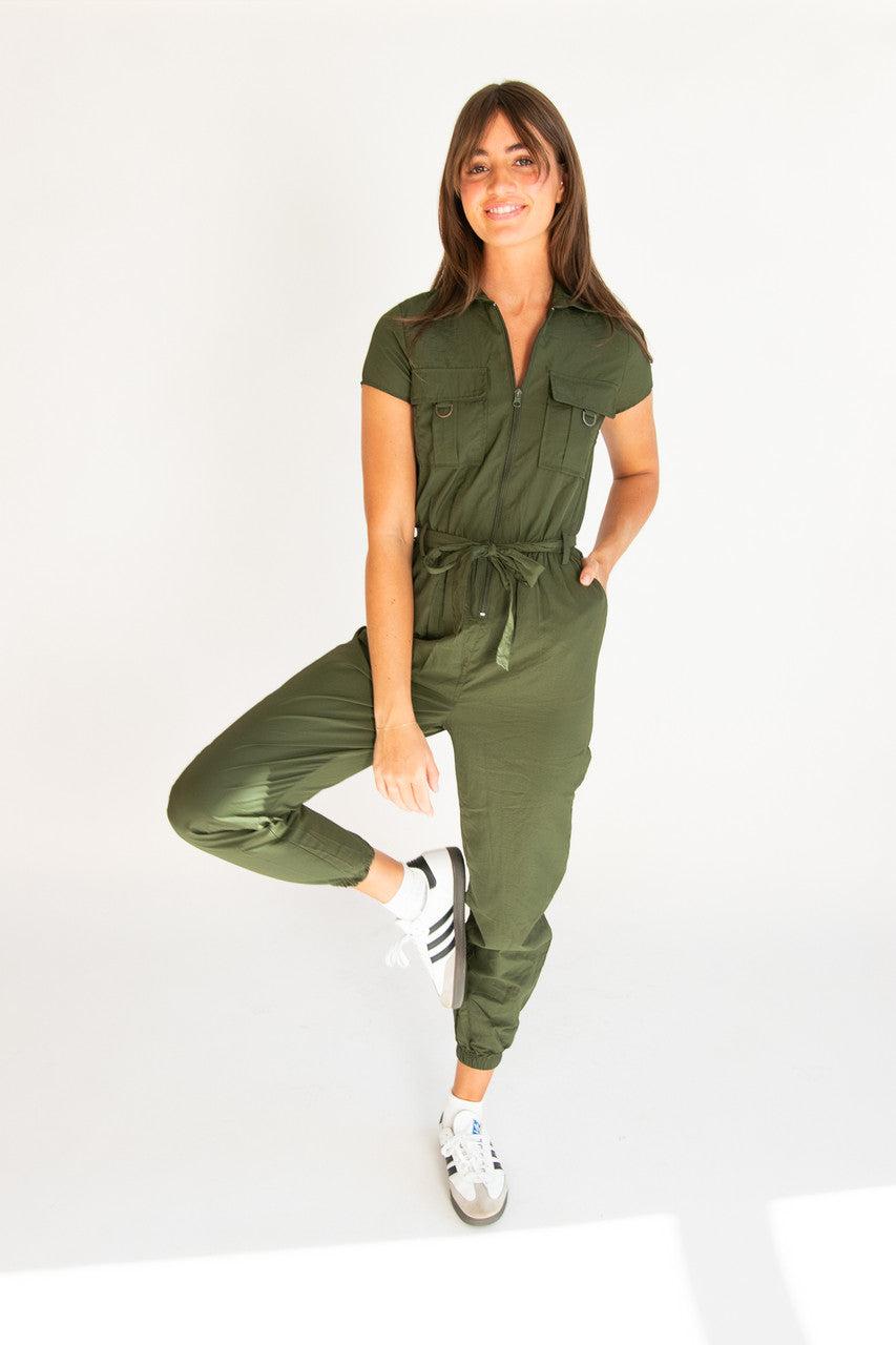 Utility Parachute Belted Jumpsuit Product Image