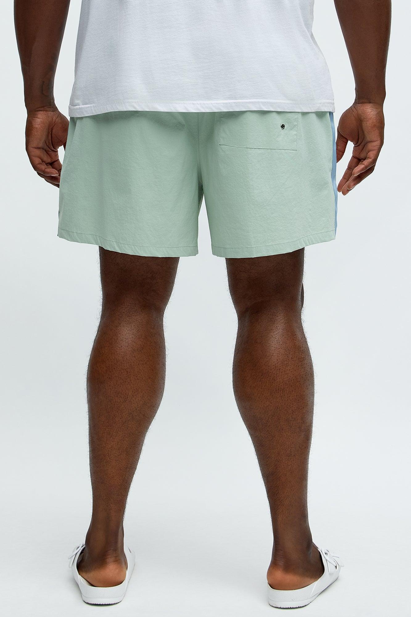 Chateau Essence Taped Swim Mid Trunk - Sage/combo Product Image