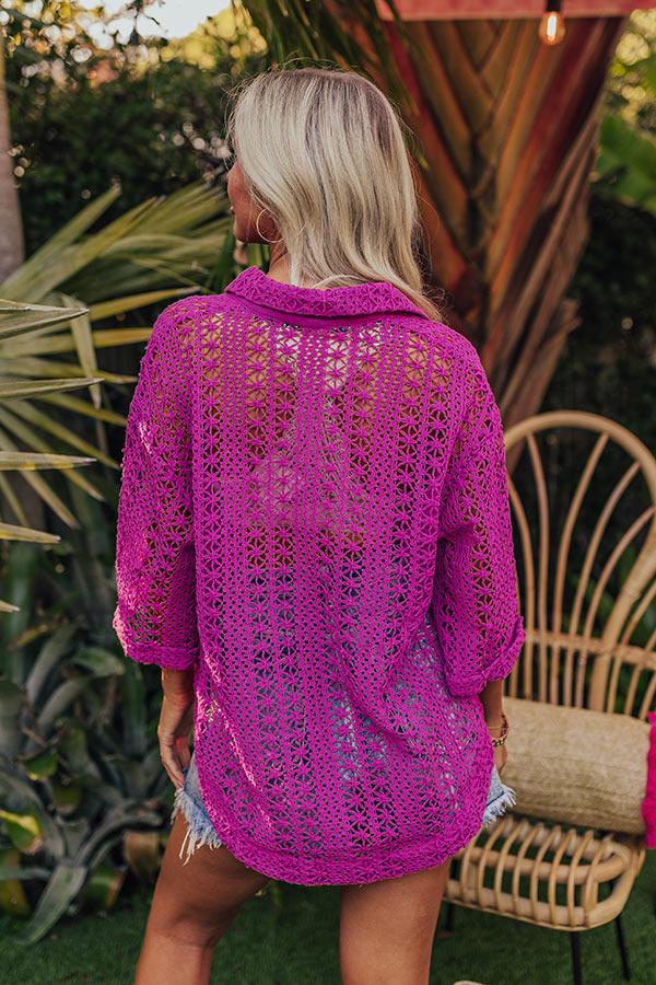 Adventure Seeker Crochet Top In Orchid Product Image