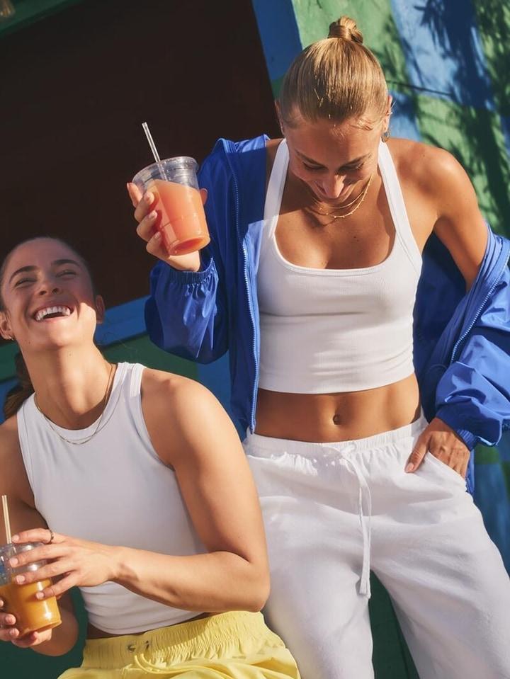 Aurora Seamless Crop Rib Strappy Tank Product Image