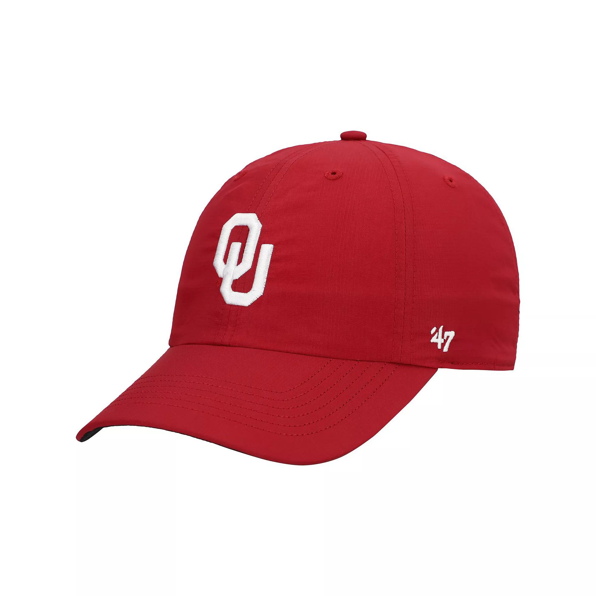 Men's '47 Crimson Oklahoma Sooners brrr� Clean Up Adjustable Hat, Red Product Image