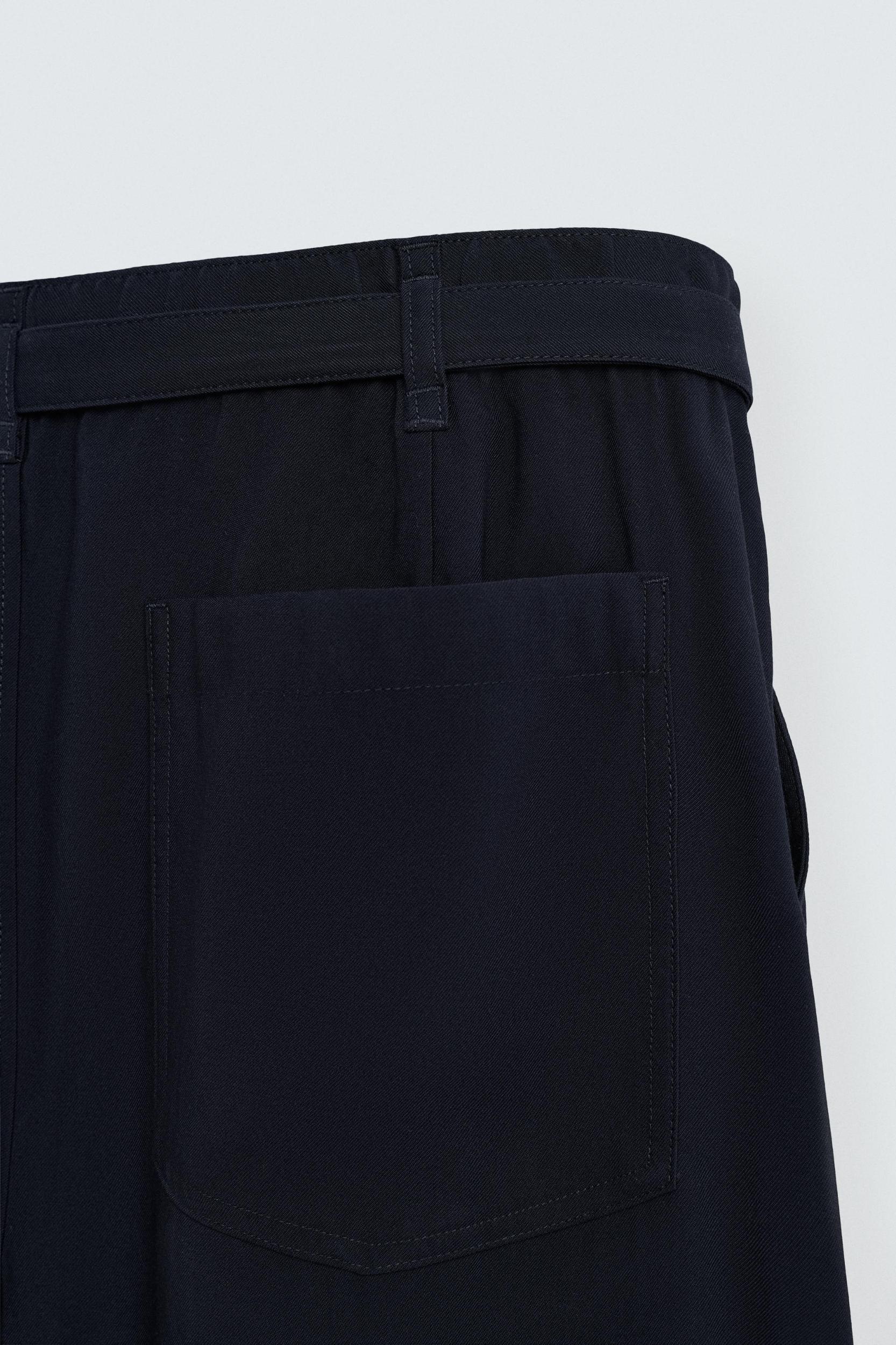 RELAXED FIT BELTED PANTS Product Image