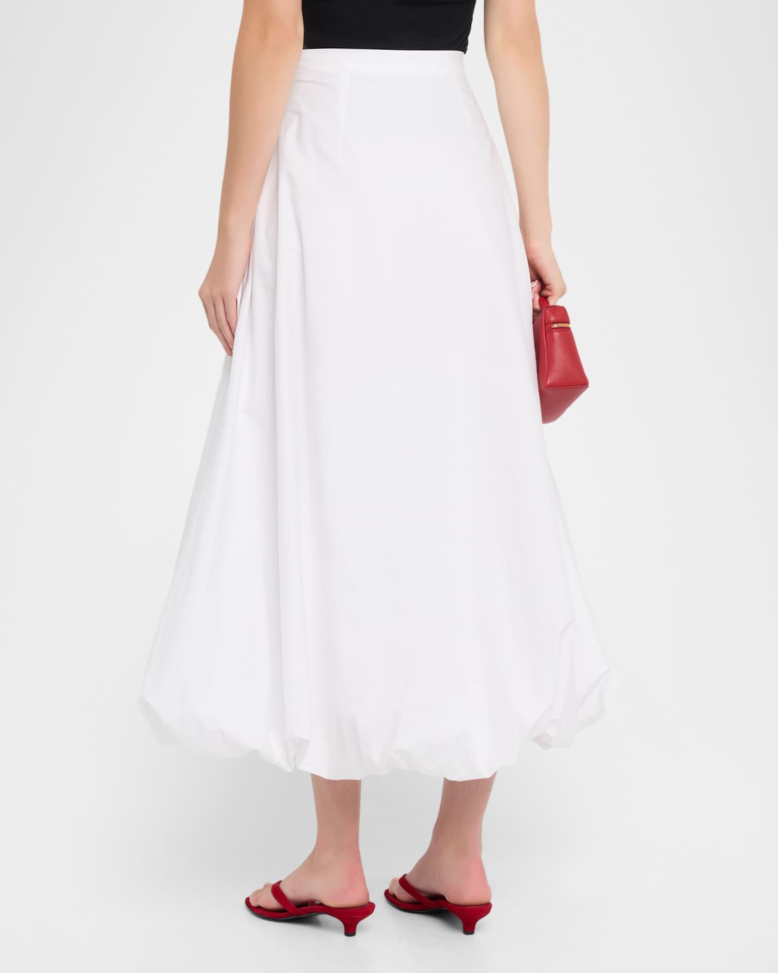 Aubrey Bubble Organic Cotton Midi Skirt Product Image