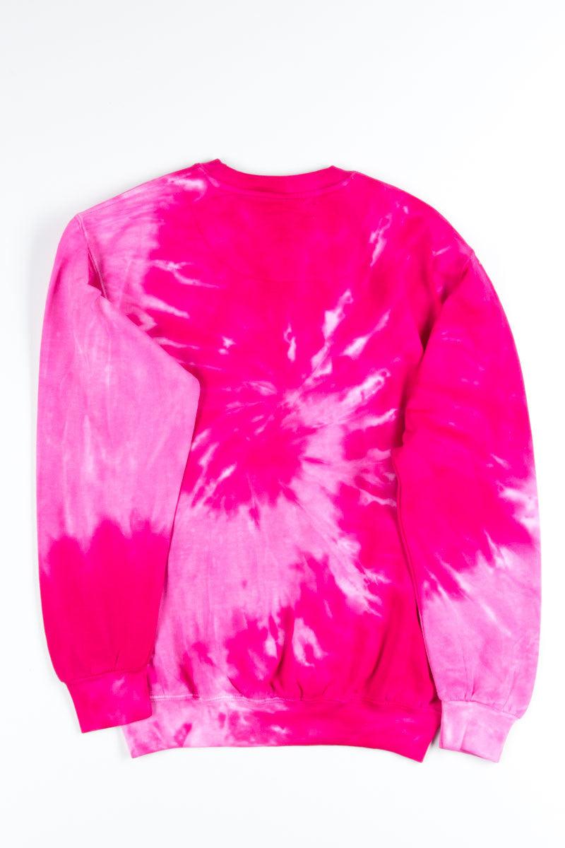 Pink Tie Dye Sweatshirt Product Image
