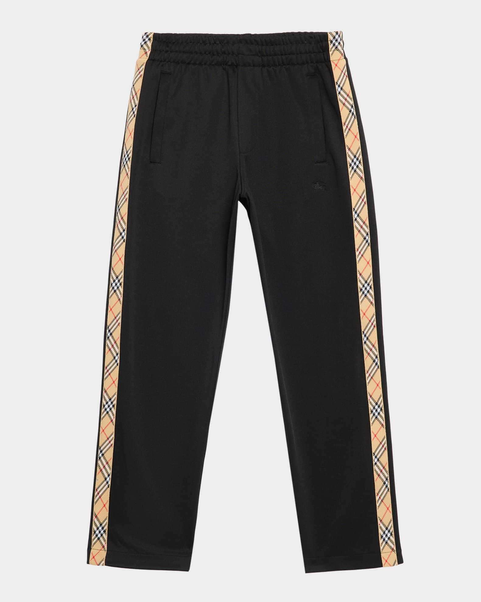 Men's Check-Trim Jersey Trousers Product Image