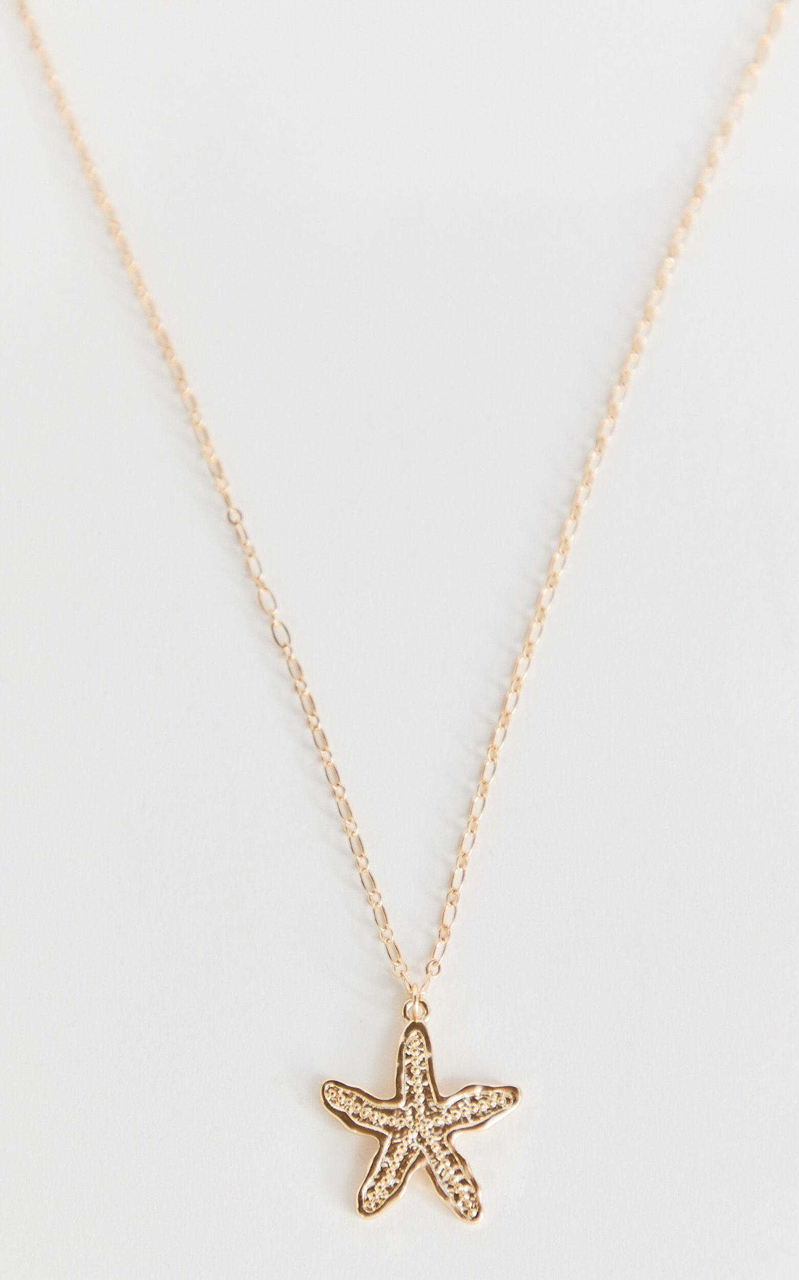 Gabbie Necklace - Star Pendant Necklace in Gold Product Image