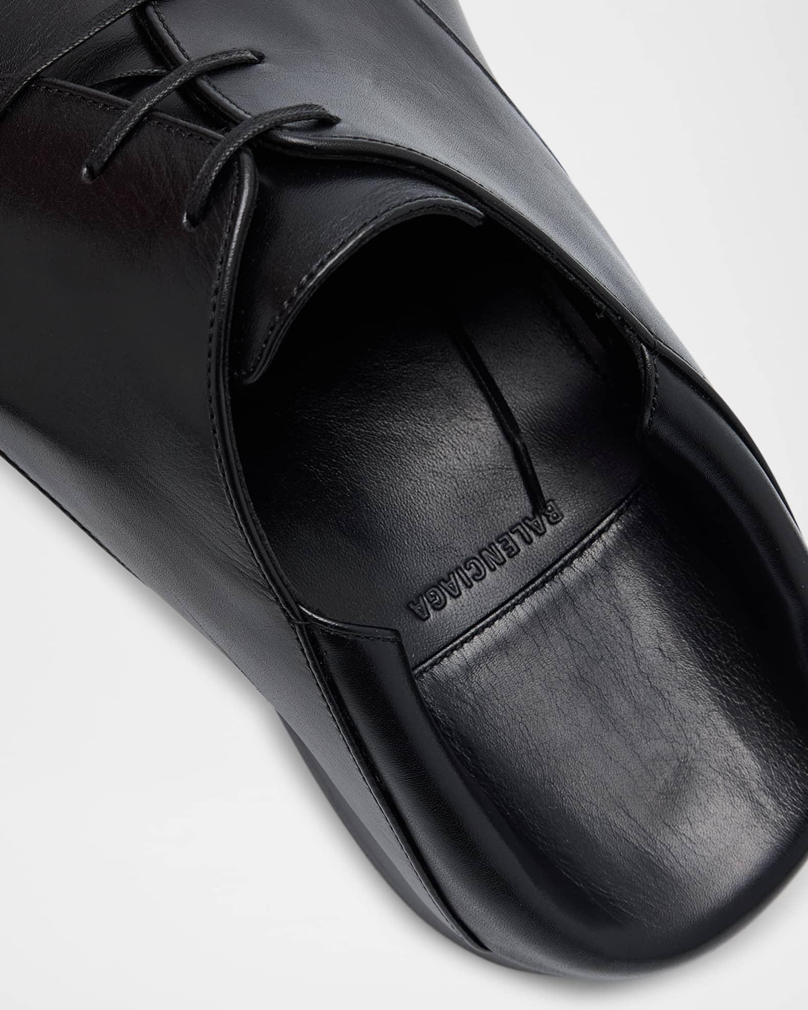 Men's Opera Calfskin Pointed-Toe Derby Shoes Product Image