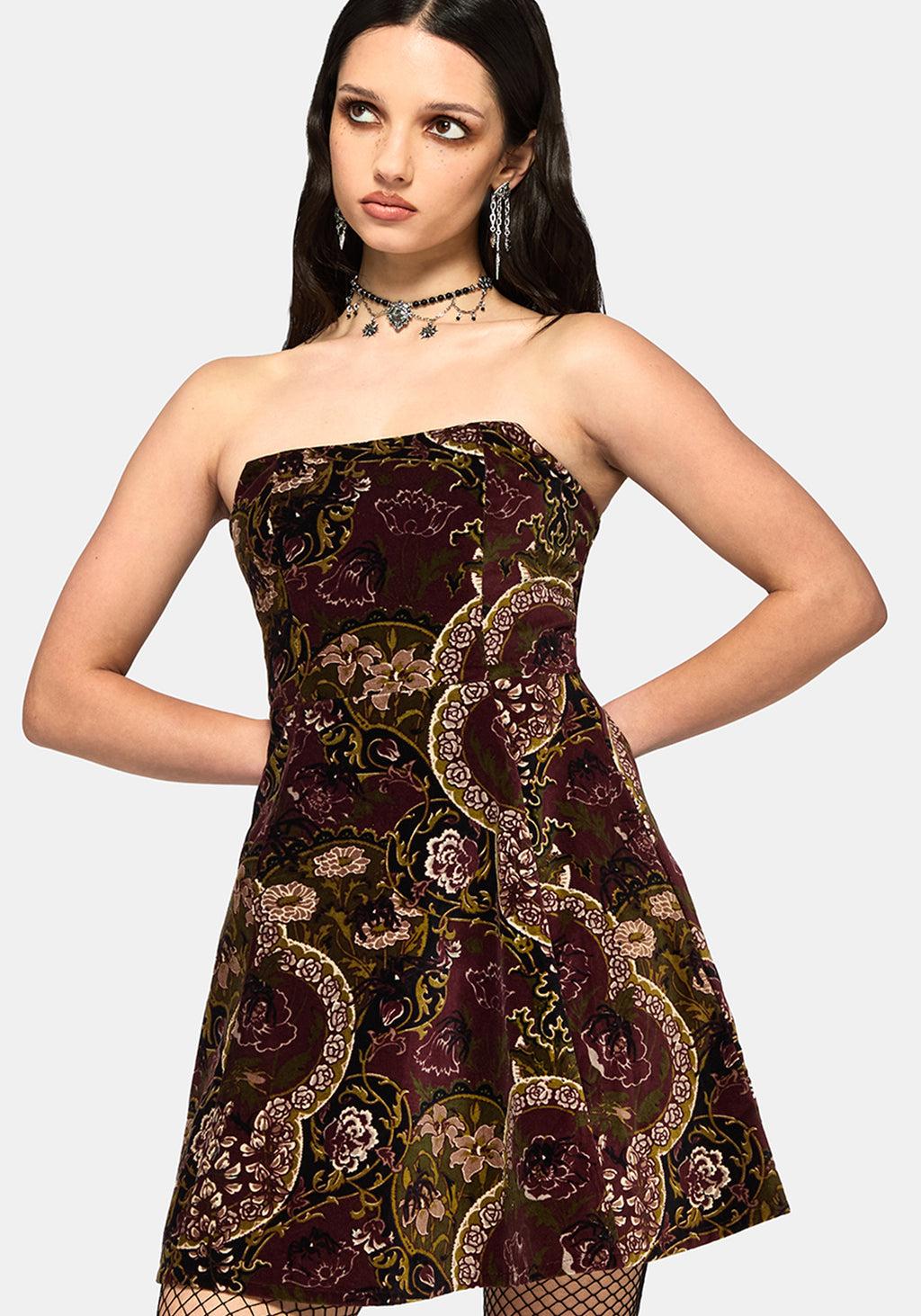 Effie Baroque Strapless Mini Dress Product Image