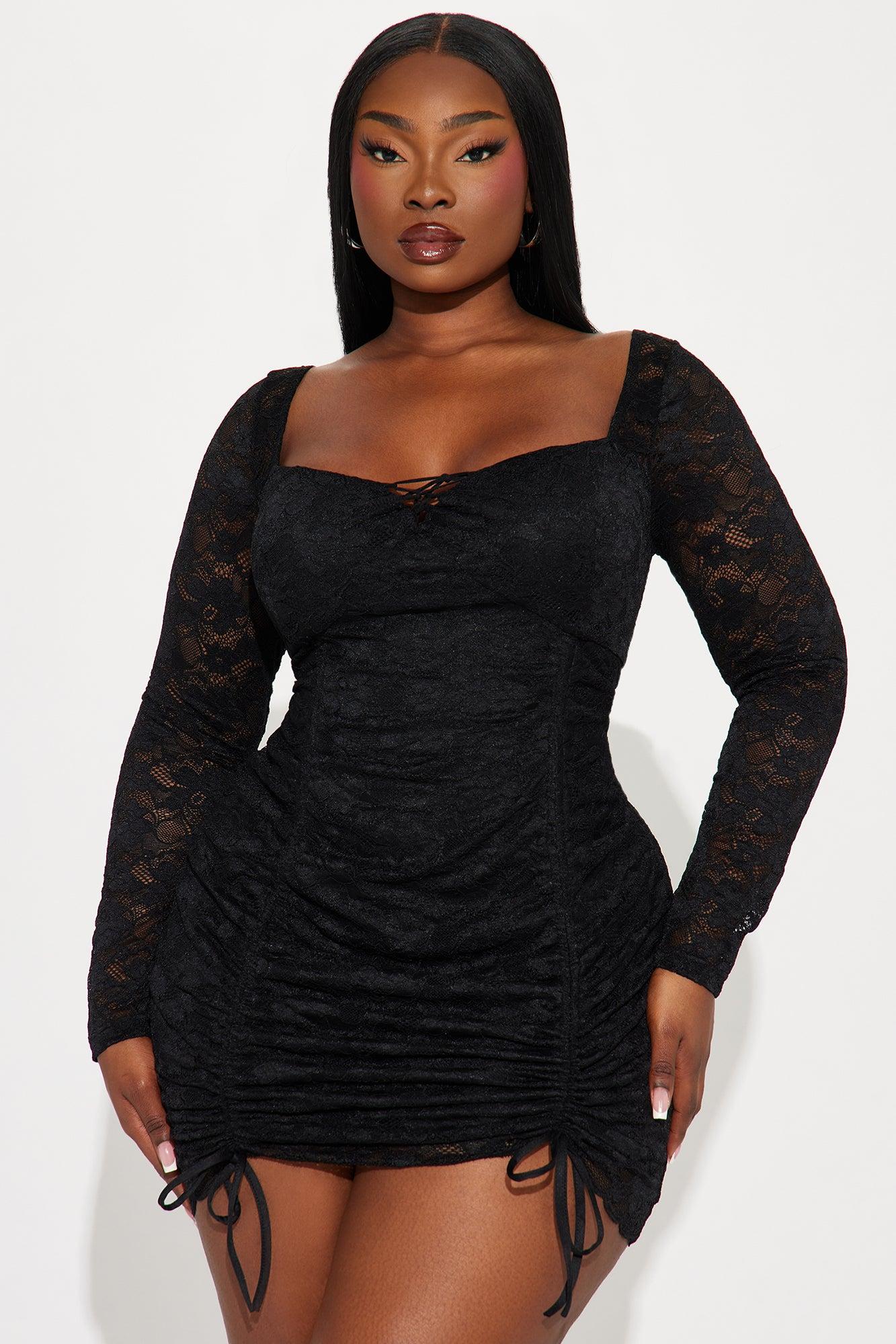 Carolina Lace Mini Dress - Black Product Image