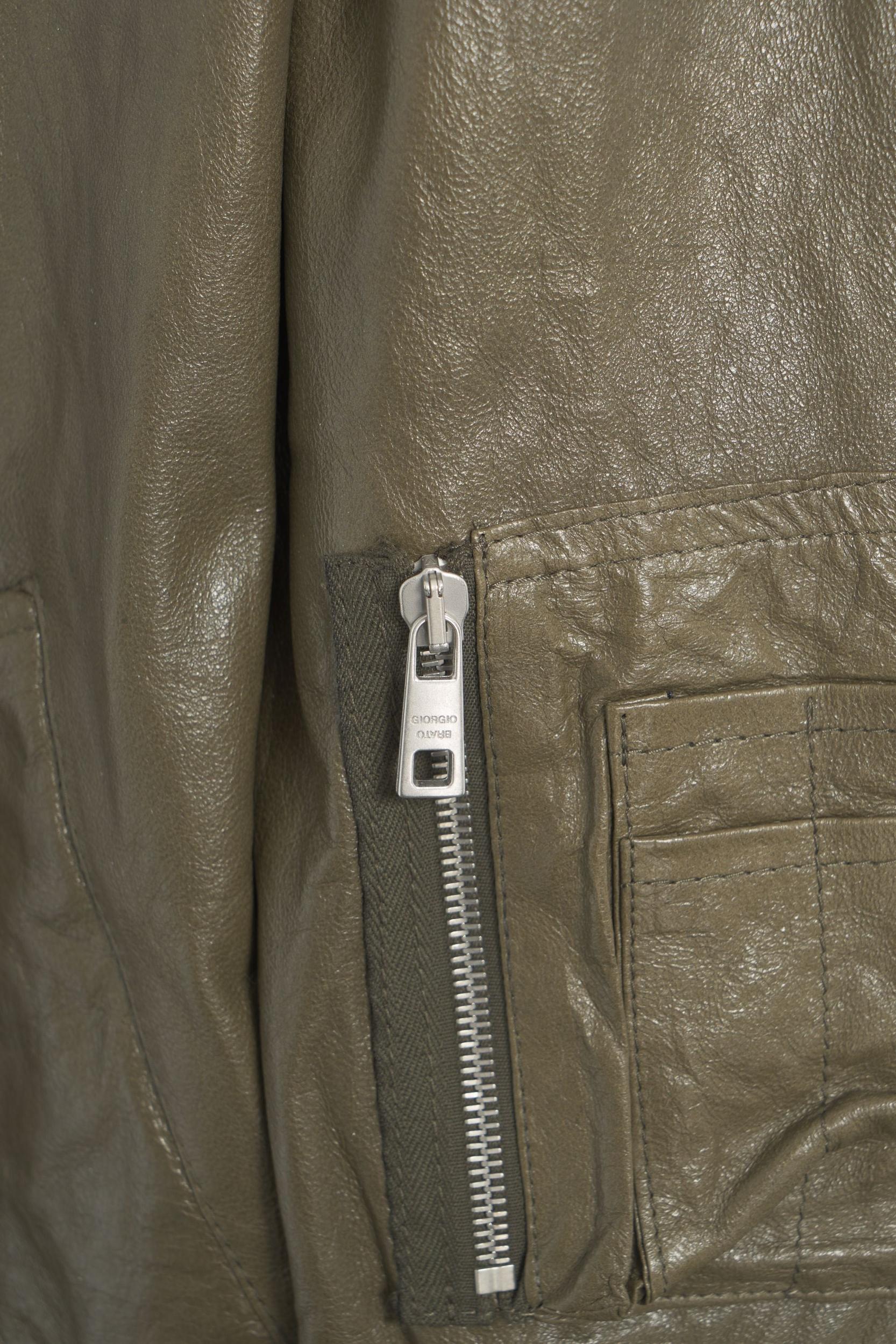 Leather bomber jacket Product Image