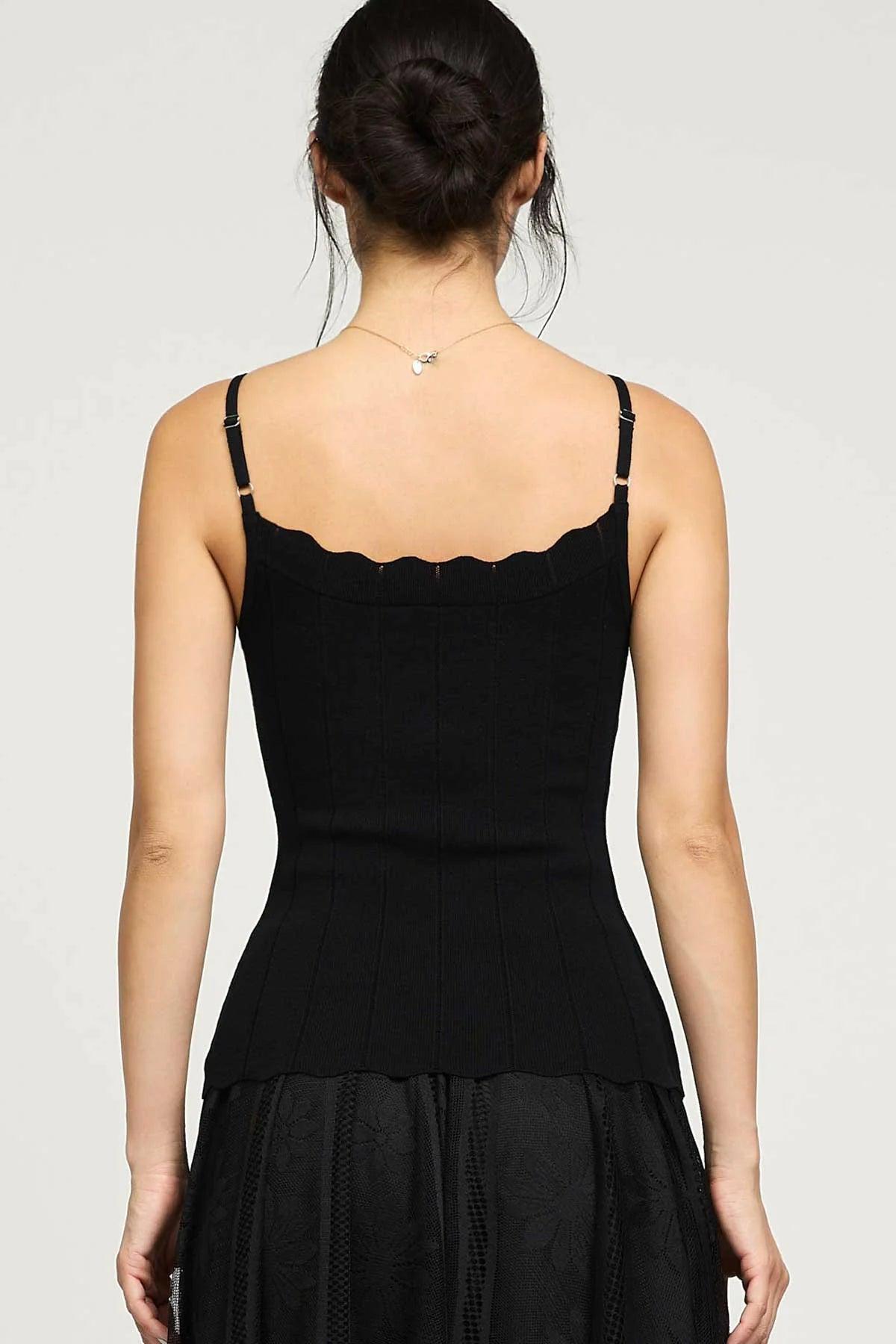 Scalloped Scoop Neck Tank Top Product Image