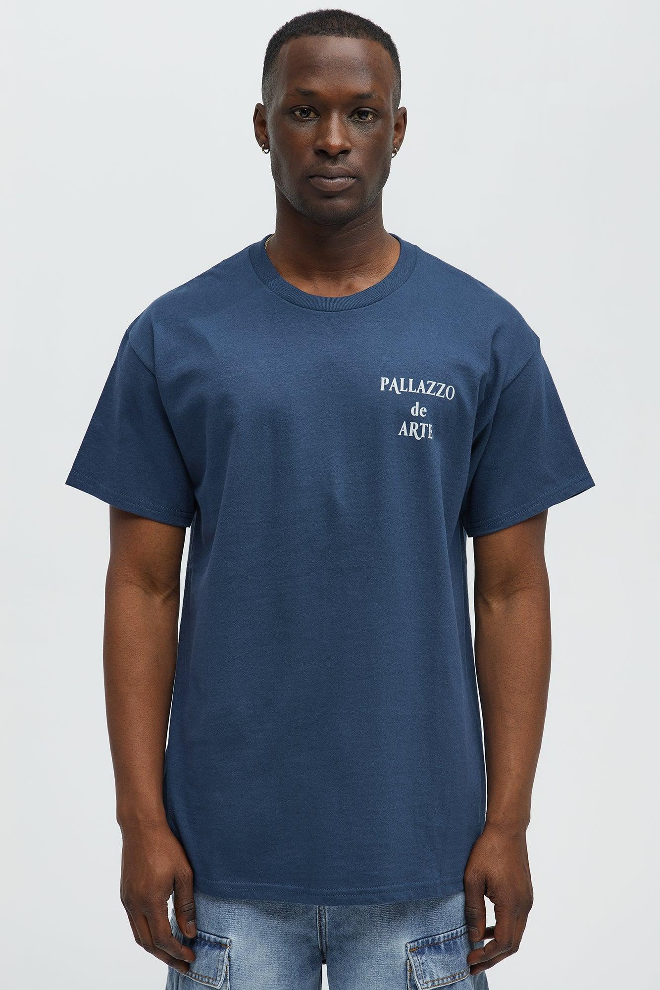 Pallazzo De Arte Short Sleeve Tee - Blue Male Product Image
